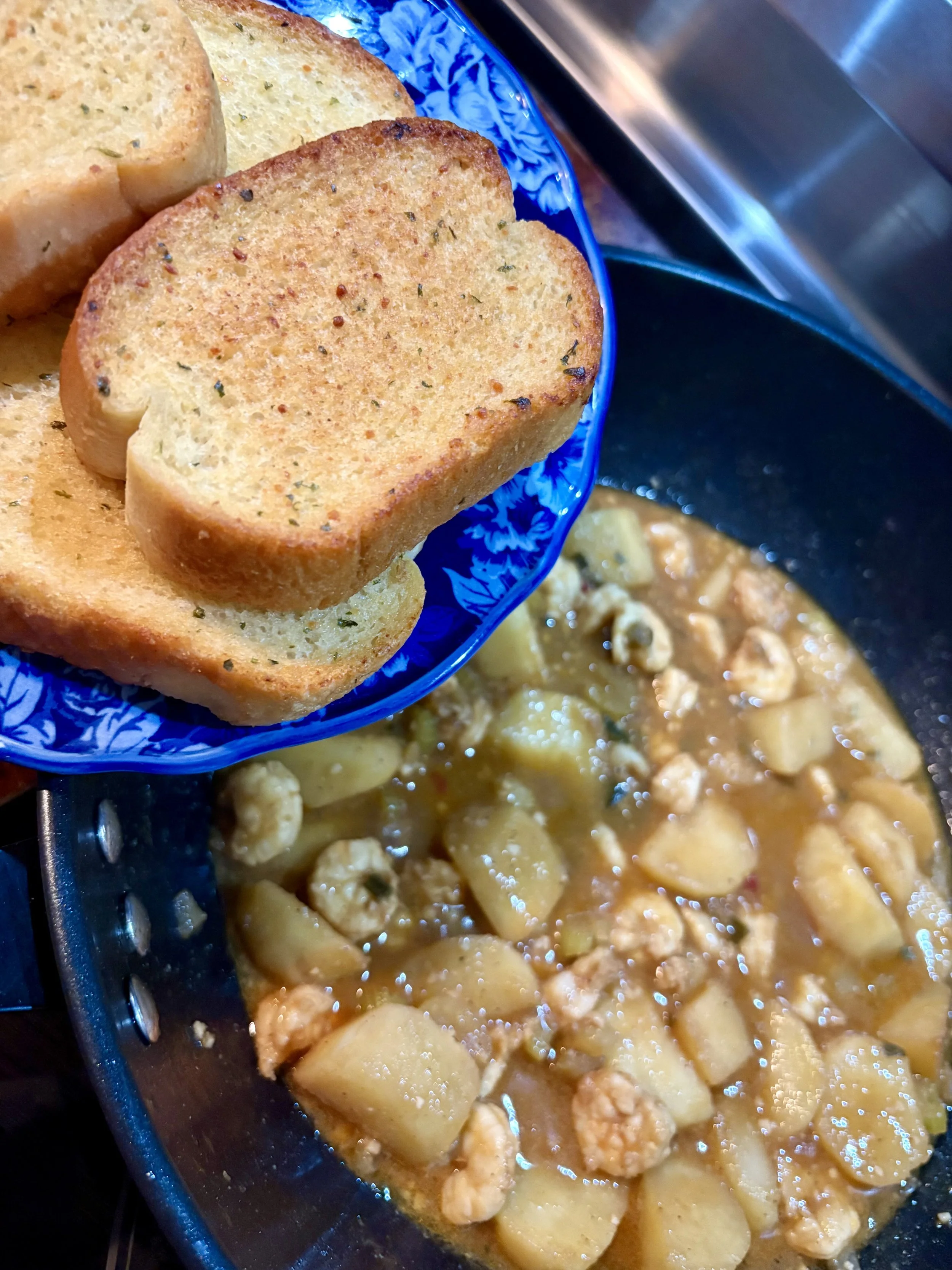 Quick and Easy Potato and Shrimp Scampi Recipe