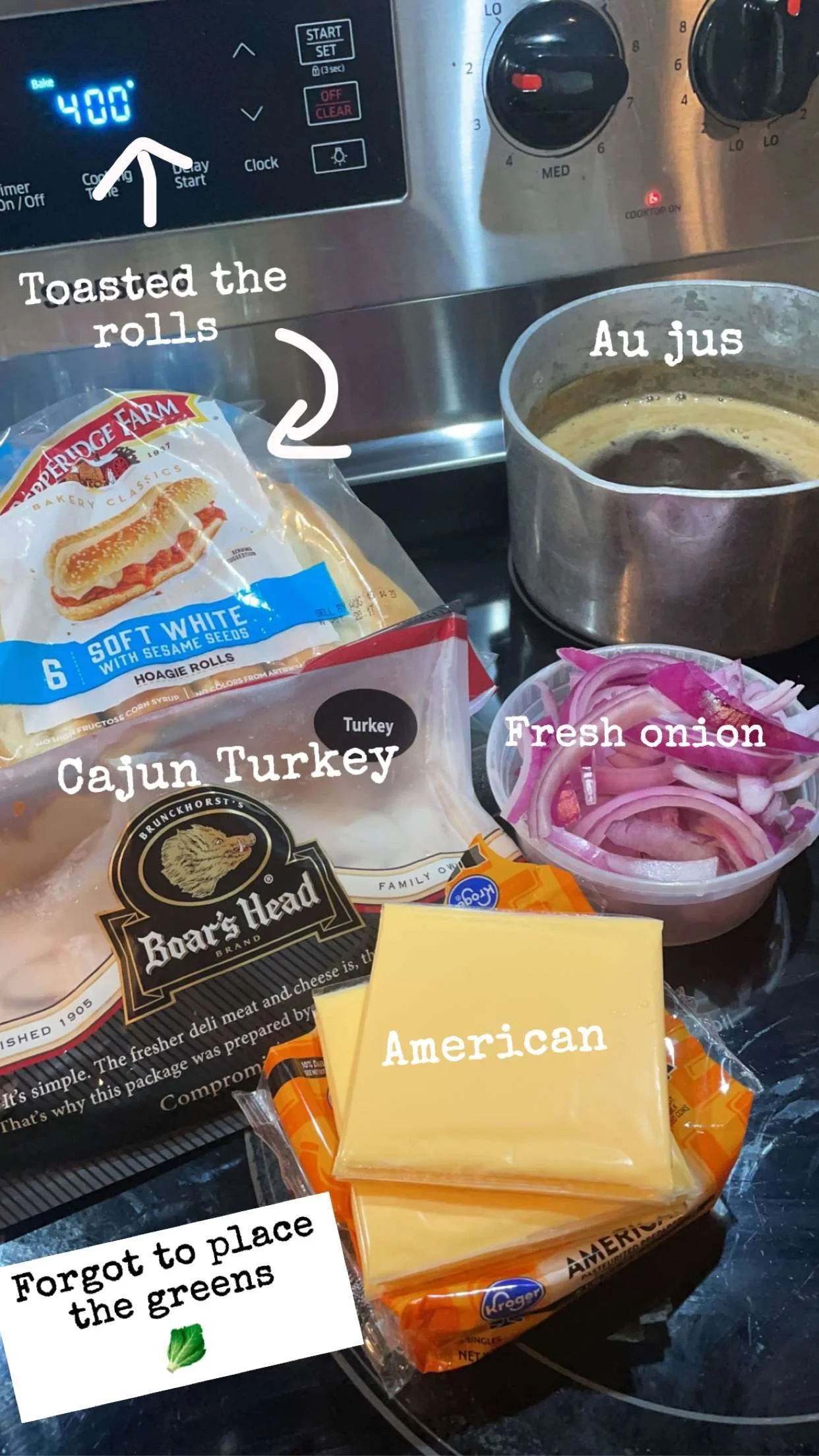 sandwich ingredients