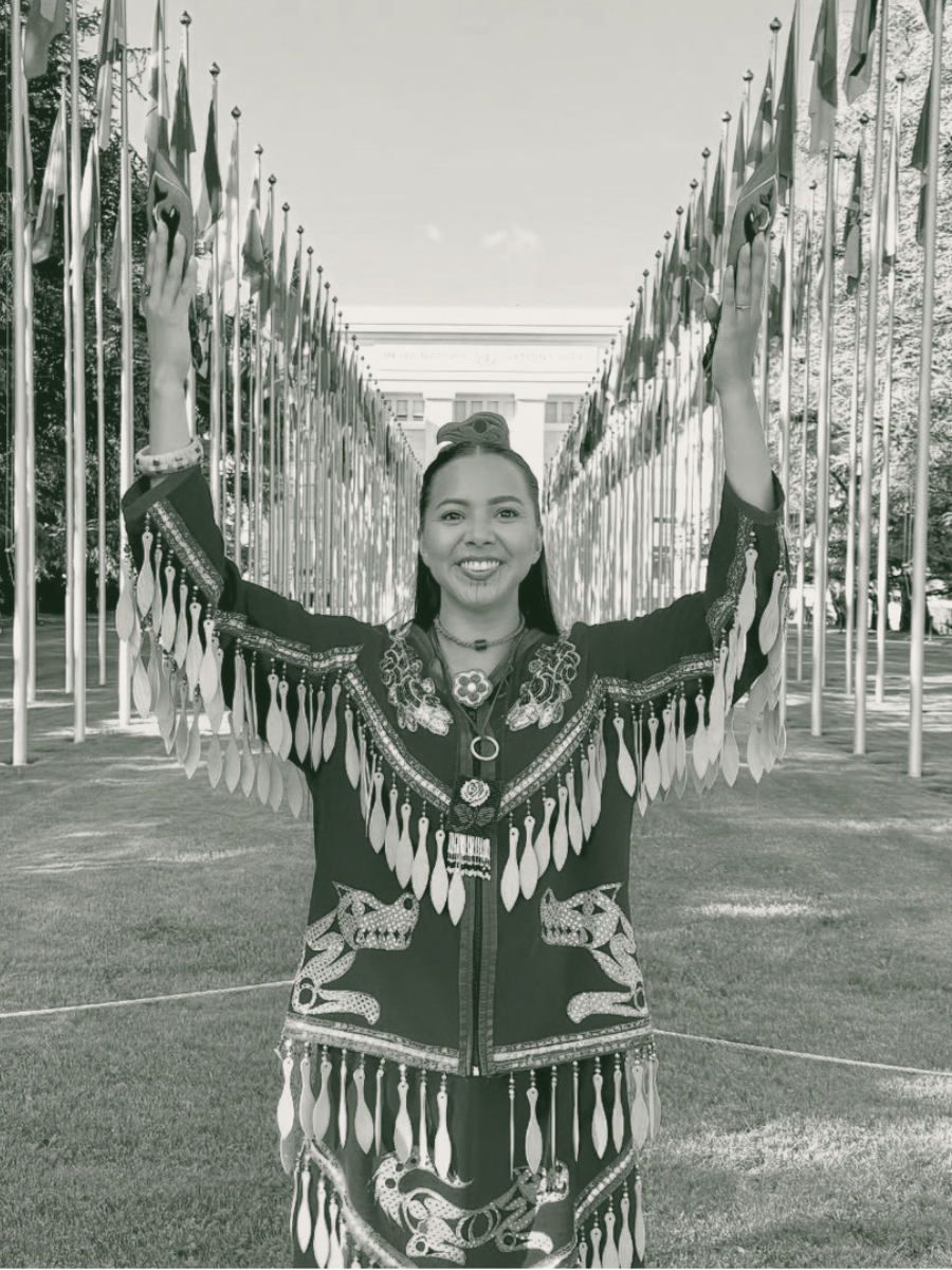 Katisha Paul speaking and advocating for Indigenous rights through UNDRIP at the EMRIP. International advocacy.