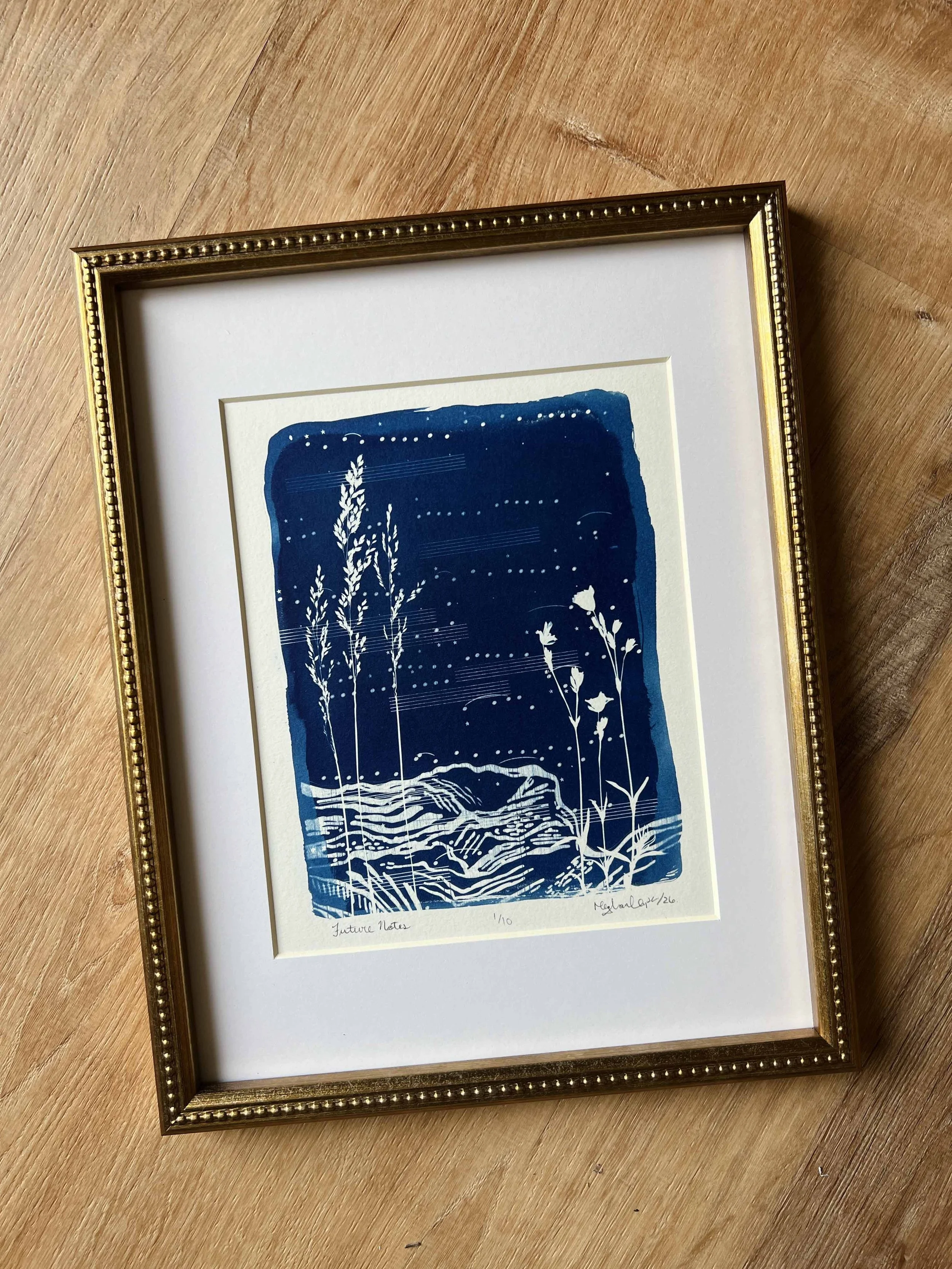 'Future Notes' Original Cyanotype Artwork