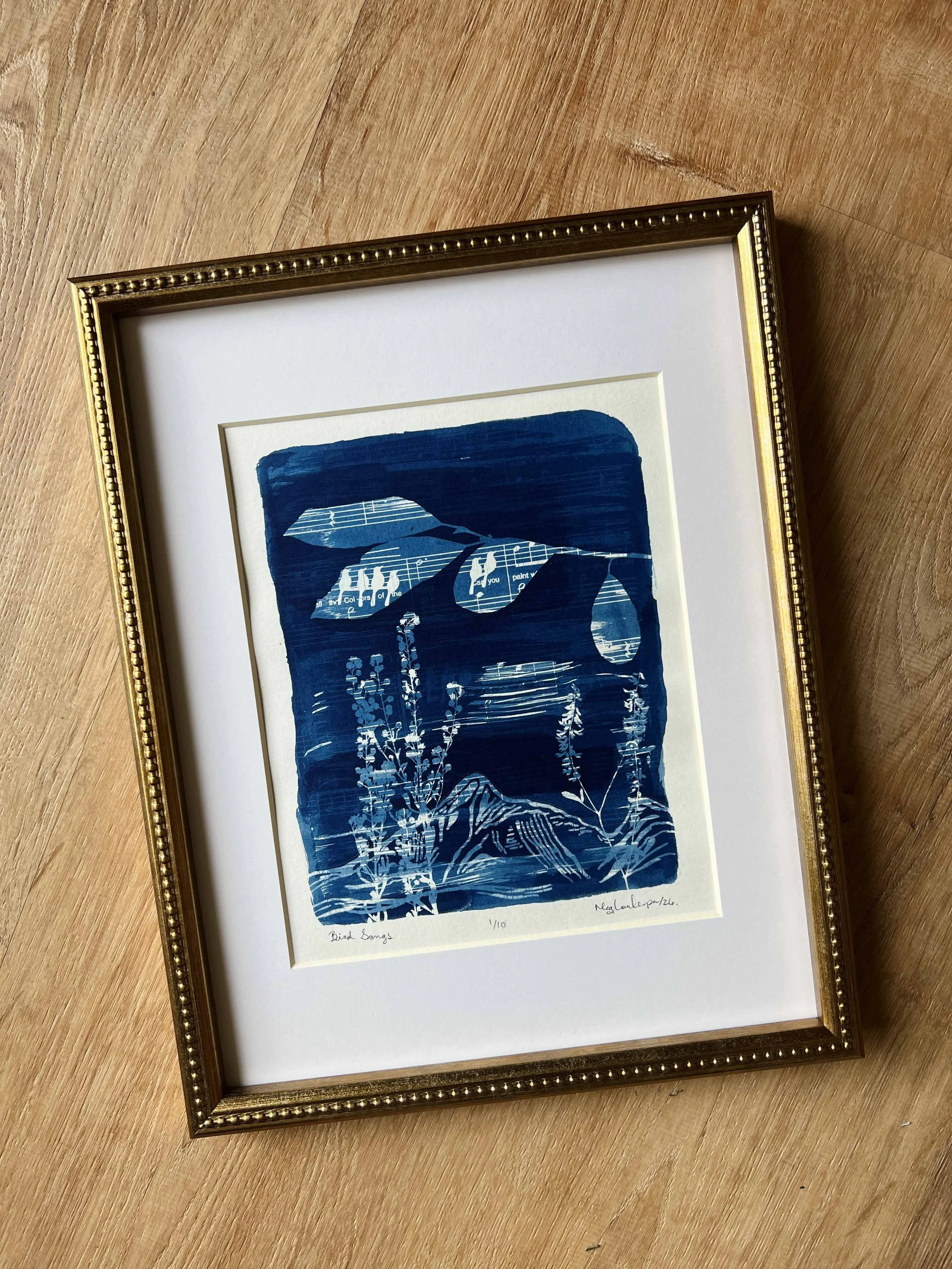 'Bird Songs' Original Cyanotype Artwork