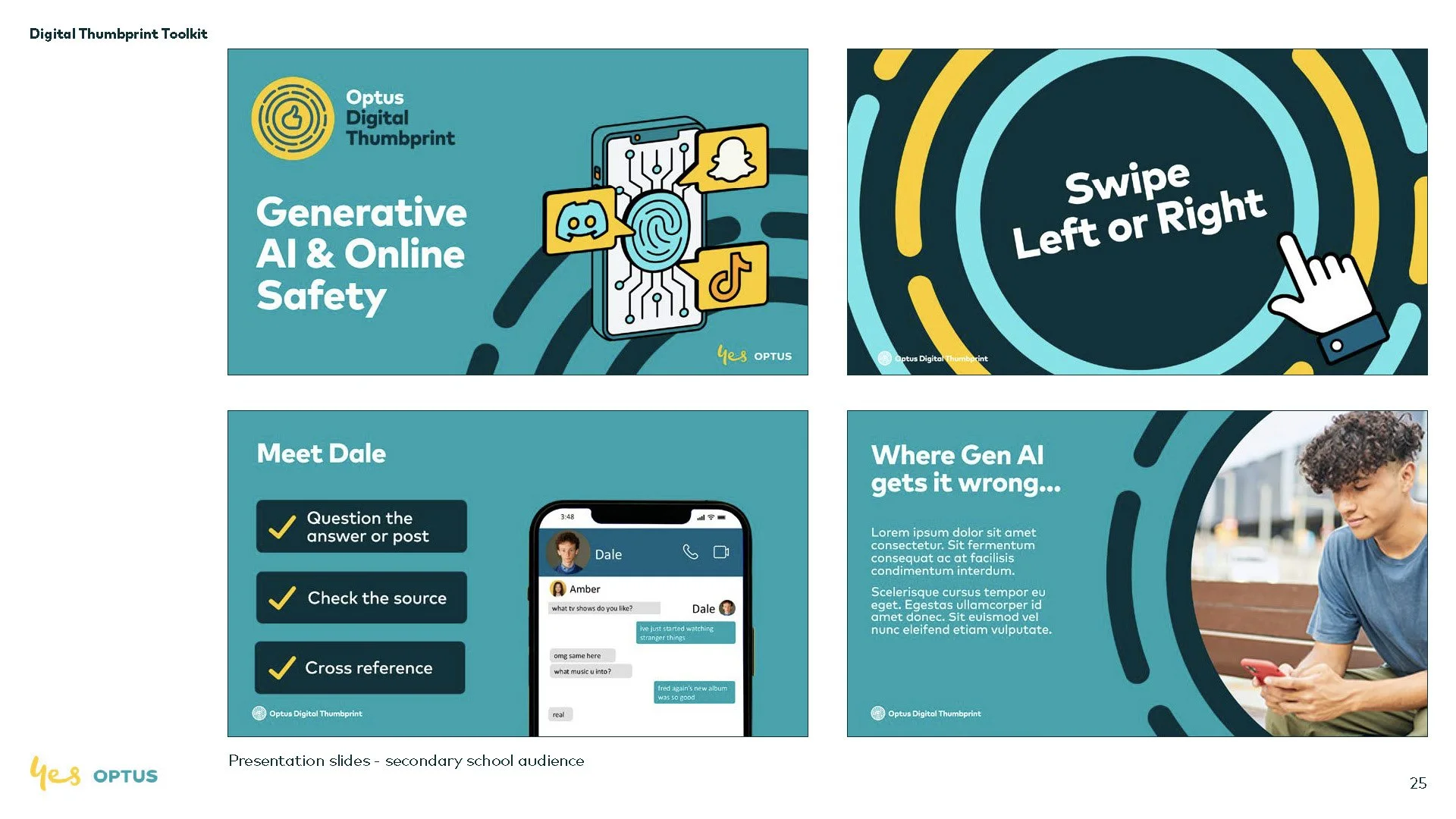 Illustration style guide developed for the Optus Digital Thumbprint program, ensuring consistency across future educational resources and national campaigns.