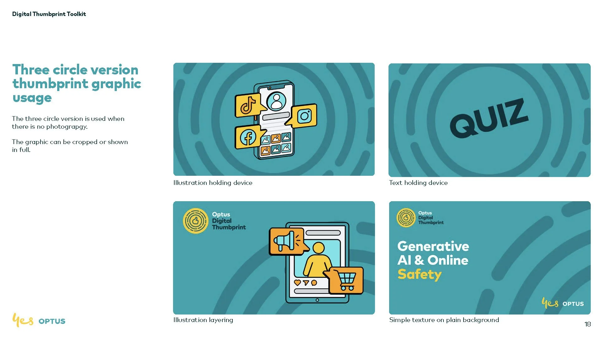 Illustration style guide developed for the Optus Digital Thumbprint program, ensuring consistency across future educational resources and national campaigns.