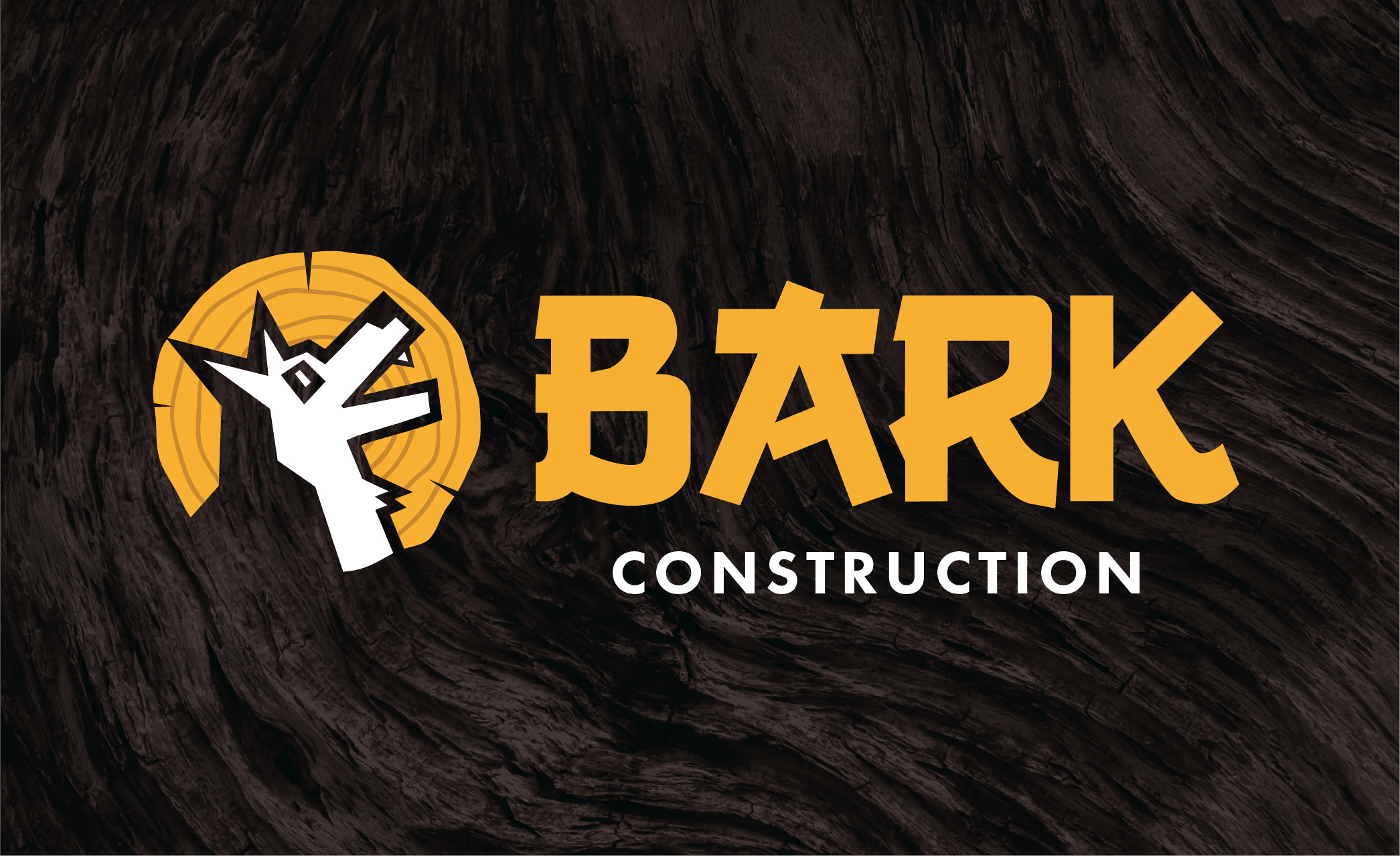 Business stationery and site signage designed to extend the Bark Construction brand across everyday client touchpoints, creating a consistent and recognisable visual identity.