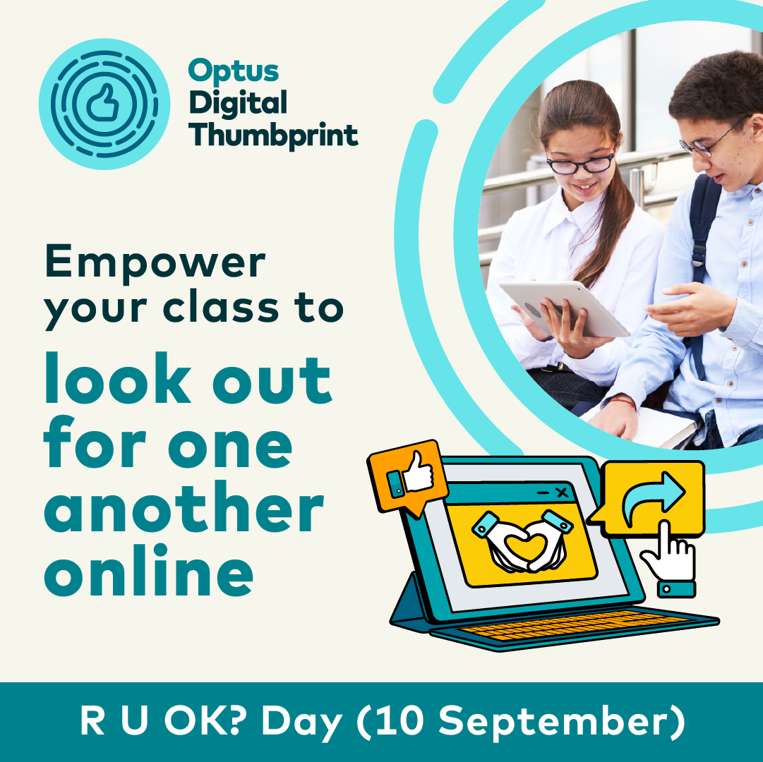 Marketing materials encouraging participation in digital safety workshops through engaging illustration and clear educational messaging.