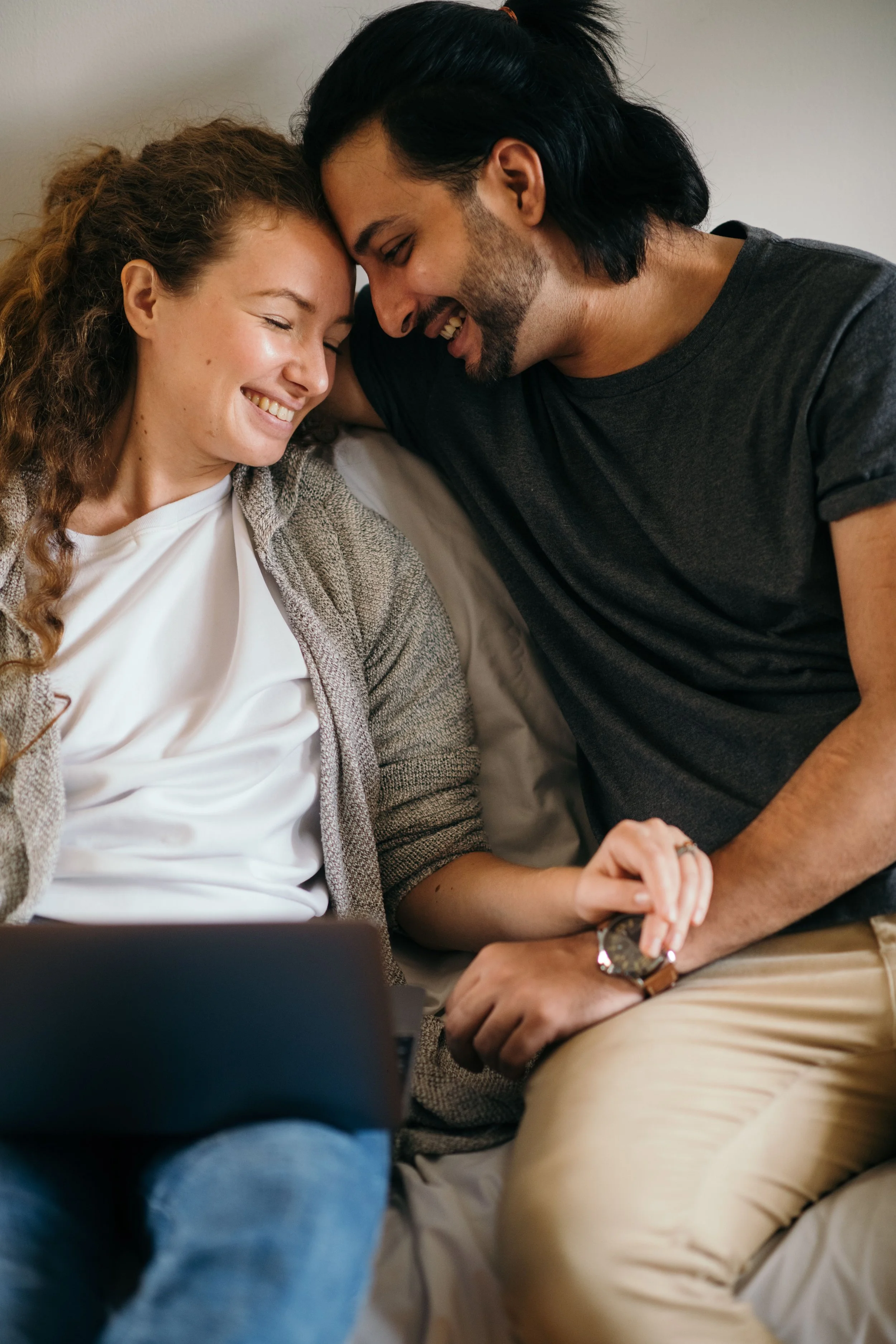 Couple embracing warmly, representing couples therapy for communication and connection