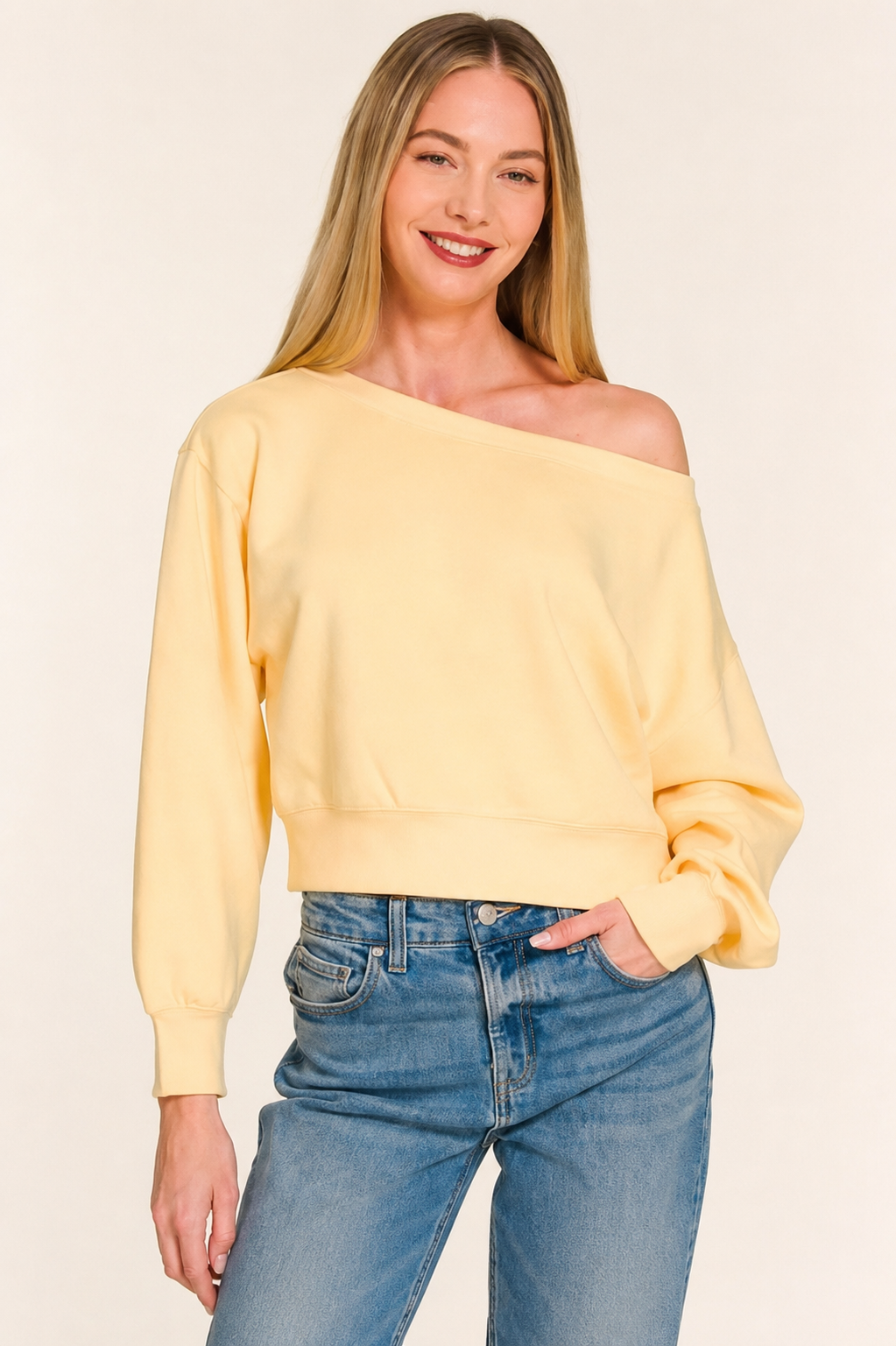 Women's Cropped Scuba Knit Pullover