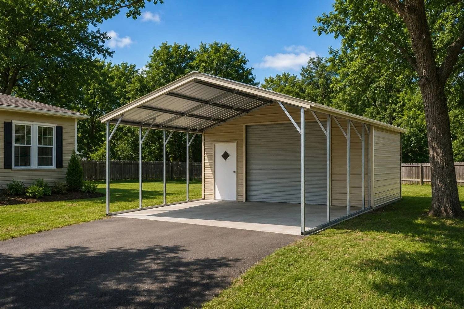 a steel utility building