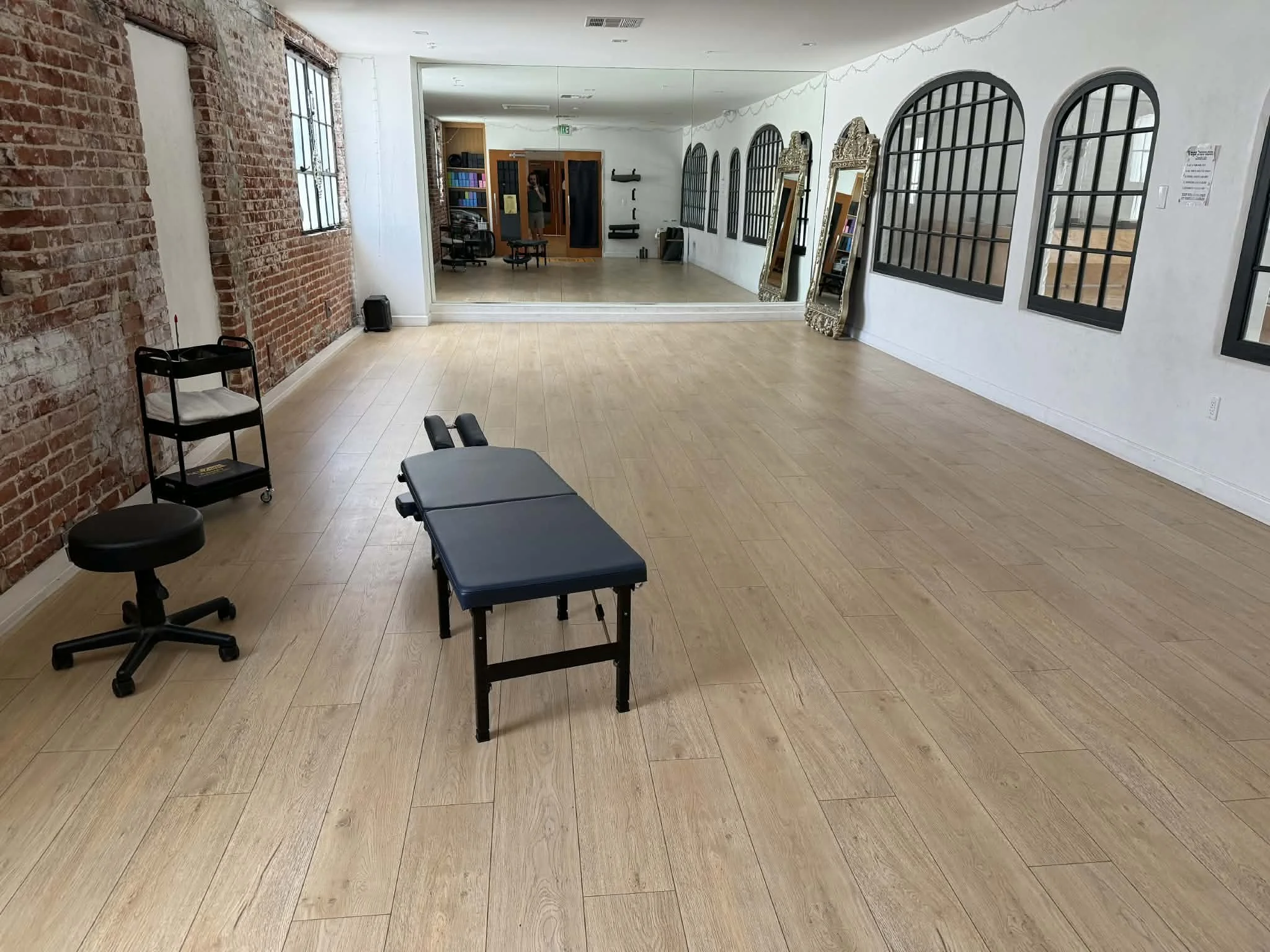 Athlete Lab Performance Chiropractic treatment space inside Long Beach Rising gym, Long Beach CA