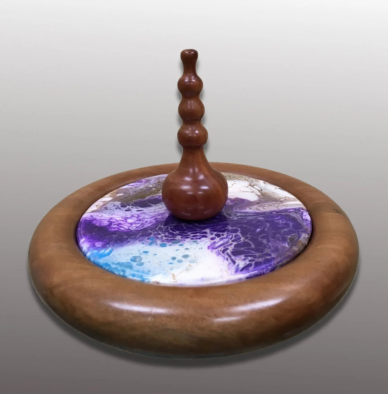 Lidded Monkey Pod Bowl