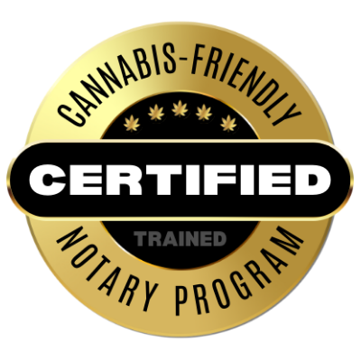 Cannabis friendly notary badge