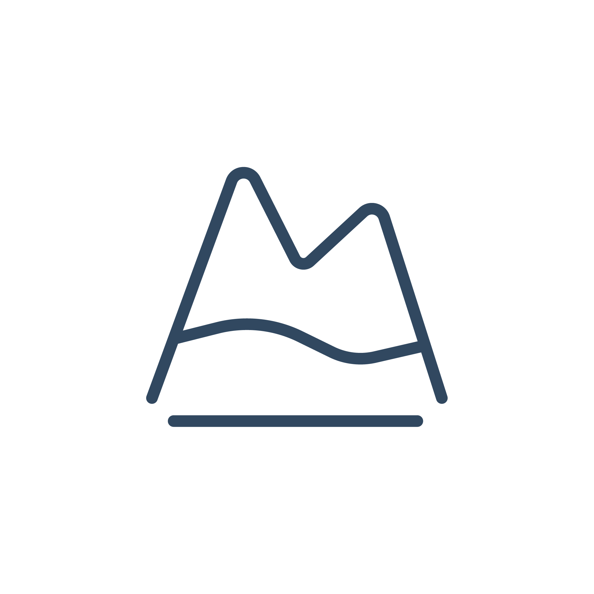 Icon representing achievement without personal fulfillment.