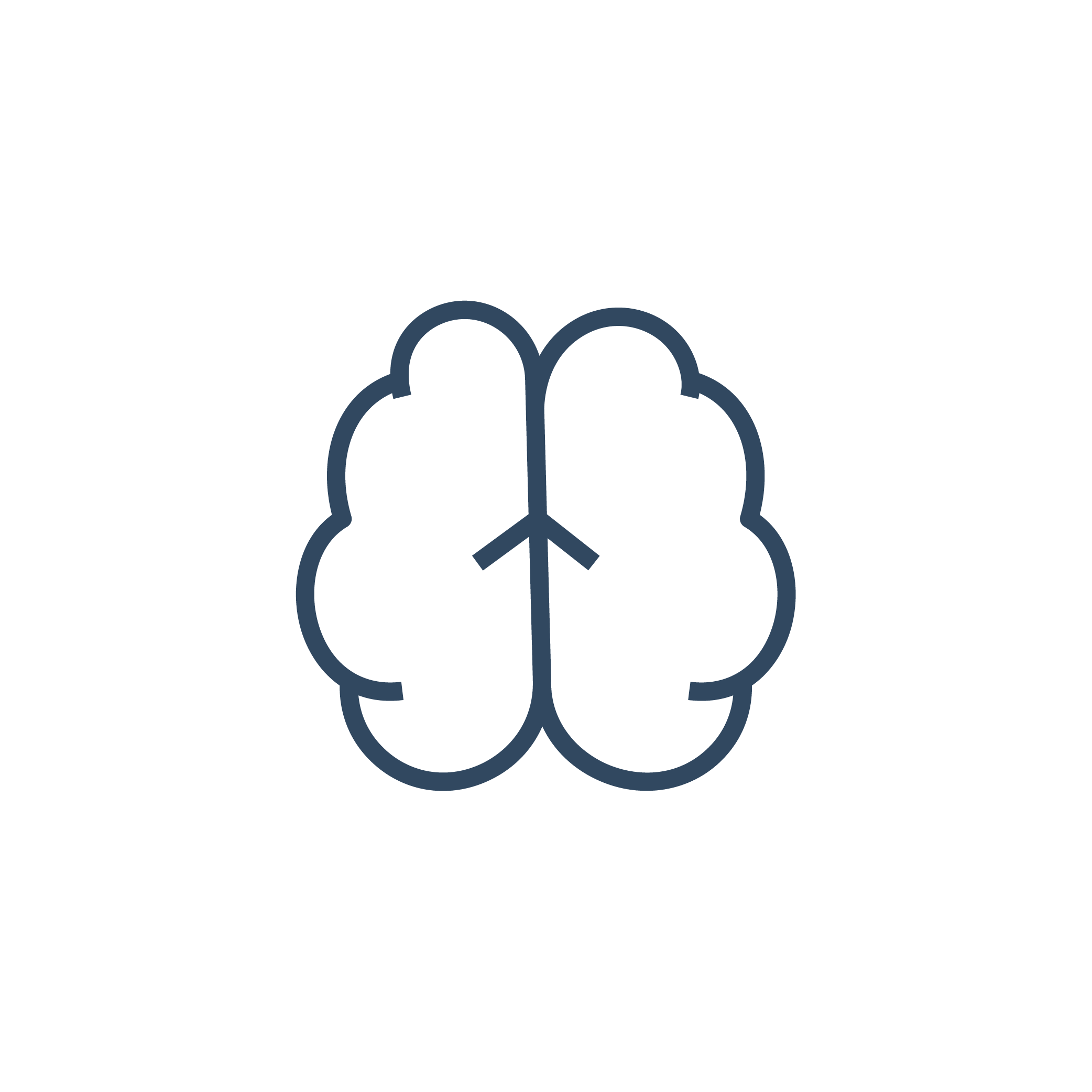Icon representing persistent self-criticism and perfectionism.