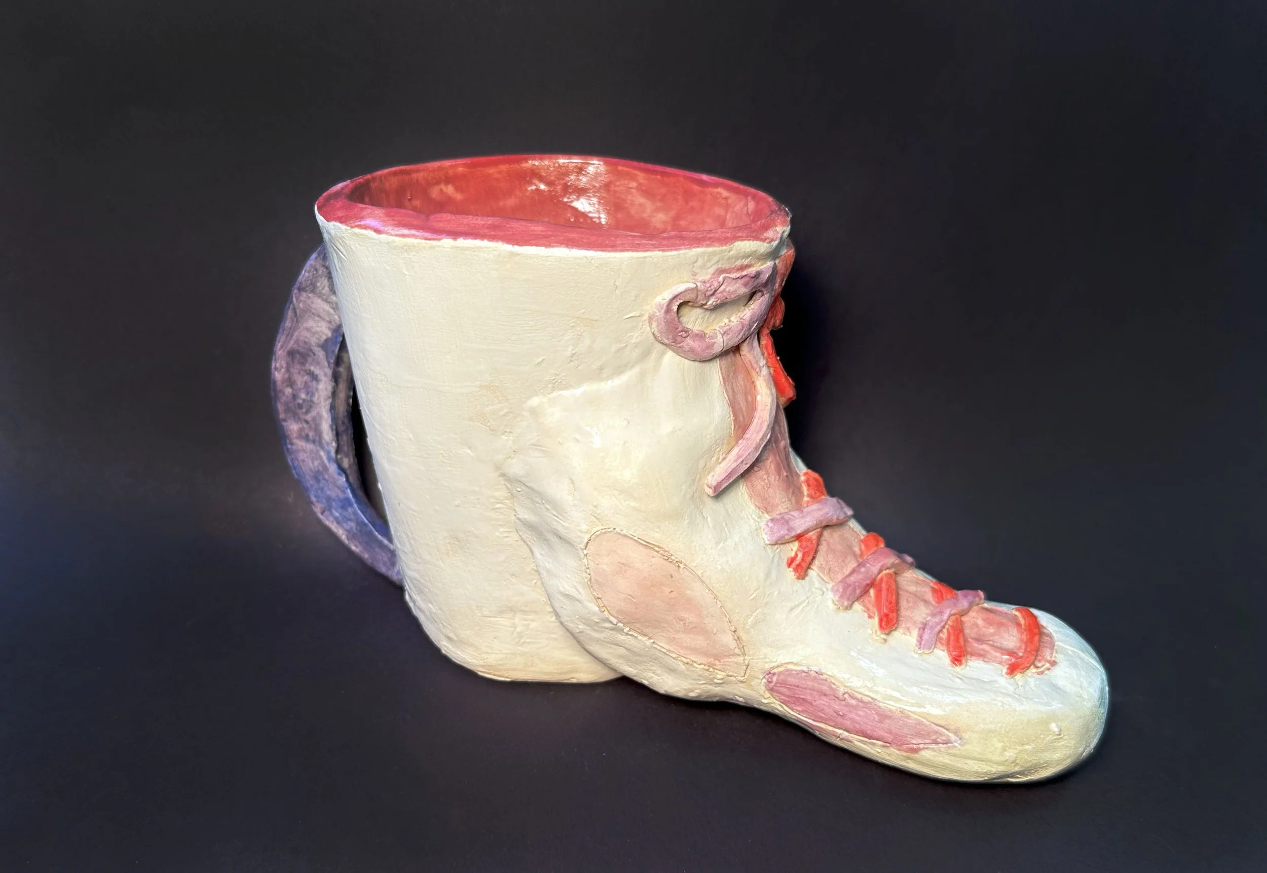 Student rendition of a dance slipper mug