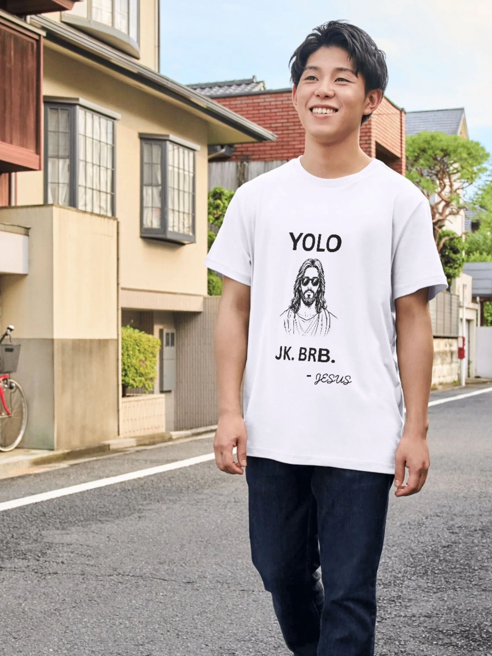 YOLO JK. BRB. Jesus T-Shirt (adult)