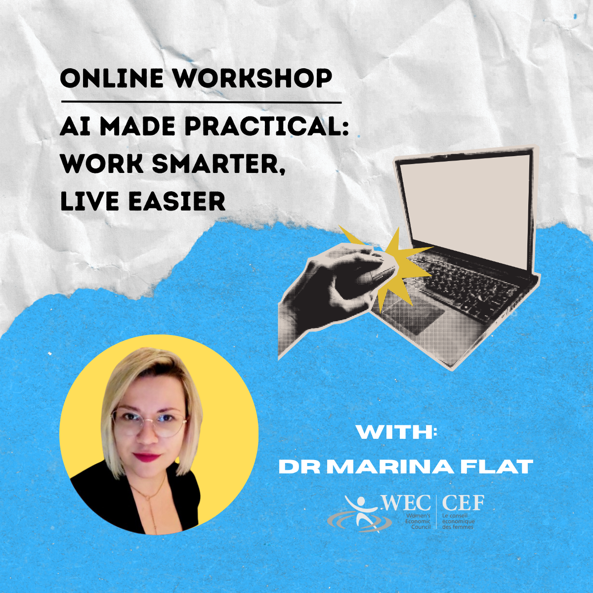 online workshop oct. 16th - AI Made Practical: Work Smarter, Live Easier