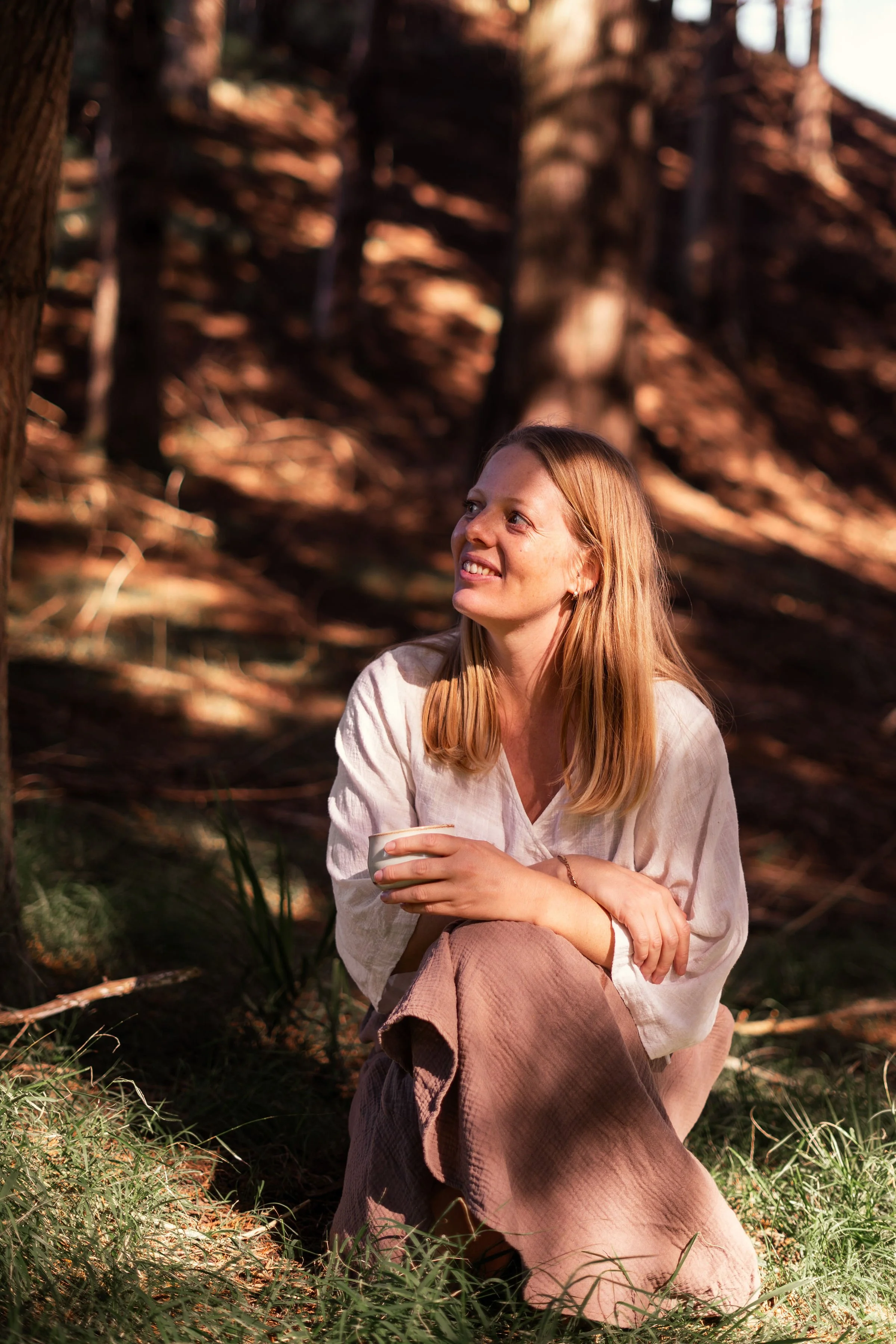 luminera's co-founder and managing director, Zarna pictured in the forest, musing about how to stay connected to nature while getting business found online in this new ear of online search.