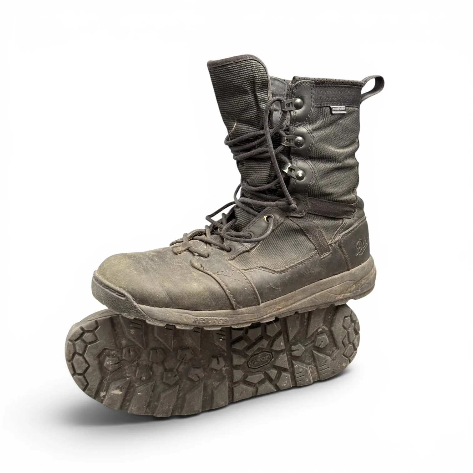 Danner resurgent boots. Feels like you’re walking on a cloud.. black boots will always absorb heat- especially in the summer season.
I’d recommend a tan or a coyote color boot so that way it doesn’t absorb too much sunlight and cook your feet like an
