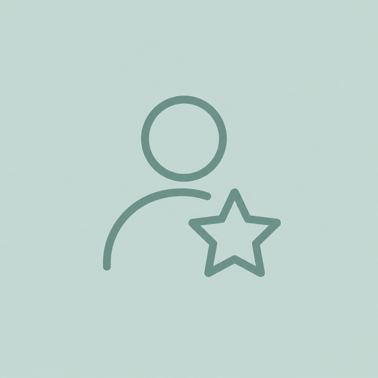 Icon of a person with a star badge, representing a verified or top-rated profile.