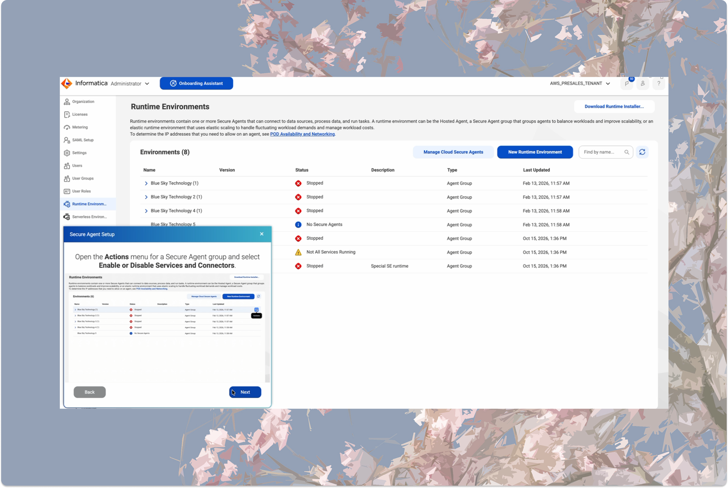 Optimizing the CDGC Secure Agent Onboarding Flow