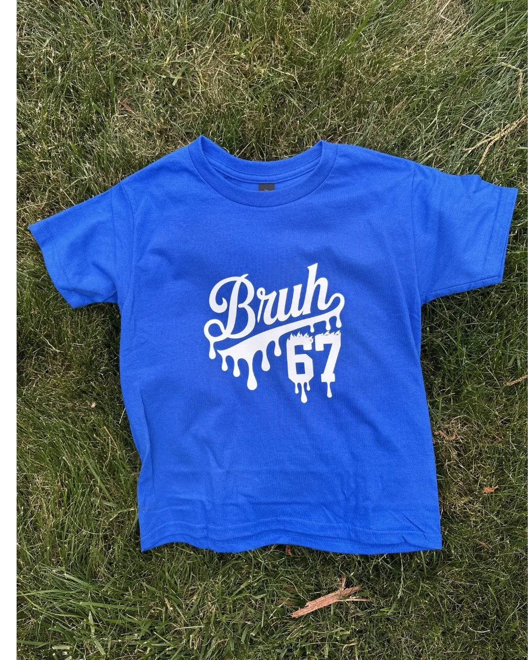 &ldquo;BRUH 67&rdquo; front print / White Letters.
GCF logo on the neck.
Clean. Simple. Bruh.

Available in youth sizes / variation of colors now.

#Bruh67 #KidsFashion #YouthStreetwear #CustomShirts #smallbusiness