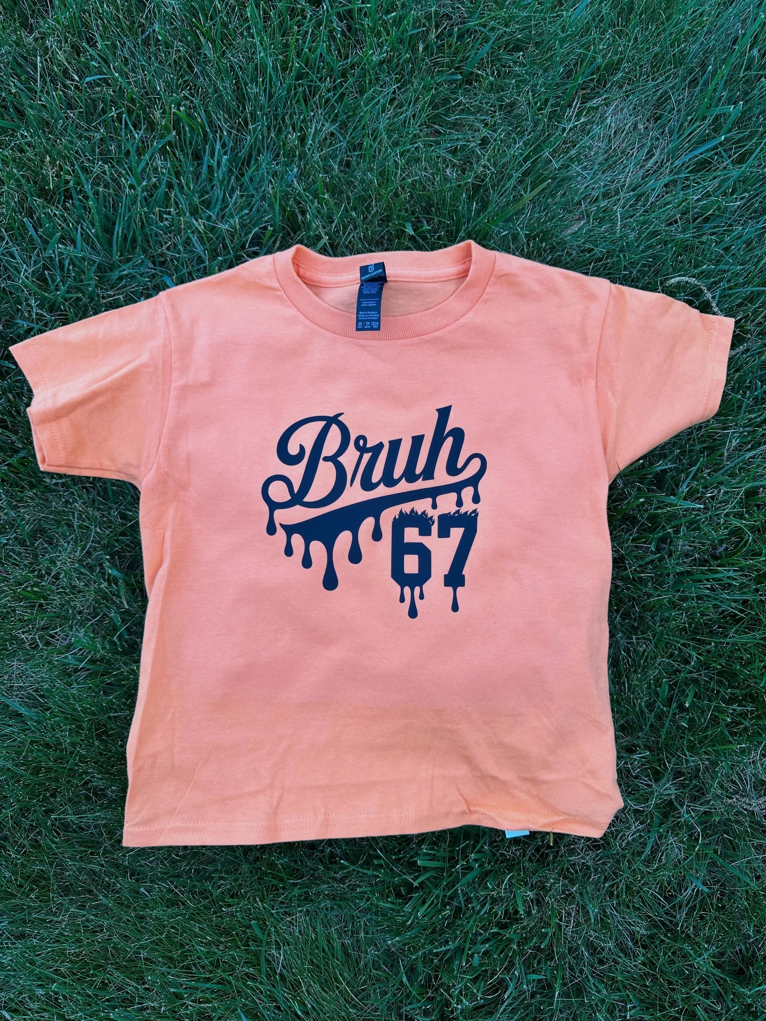 For the kid that says &ldquo;bruh&rdquo; just enough to irritate the teacher. 

&ldquo;BRUH 67&rdquo; front print.
GCF logo on the neck.
Clean. Simple. Loud enough.

Built for recess, snack runs, and making teachers question their life choices.

Avai