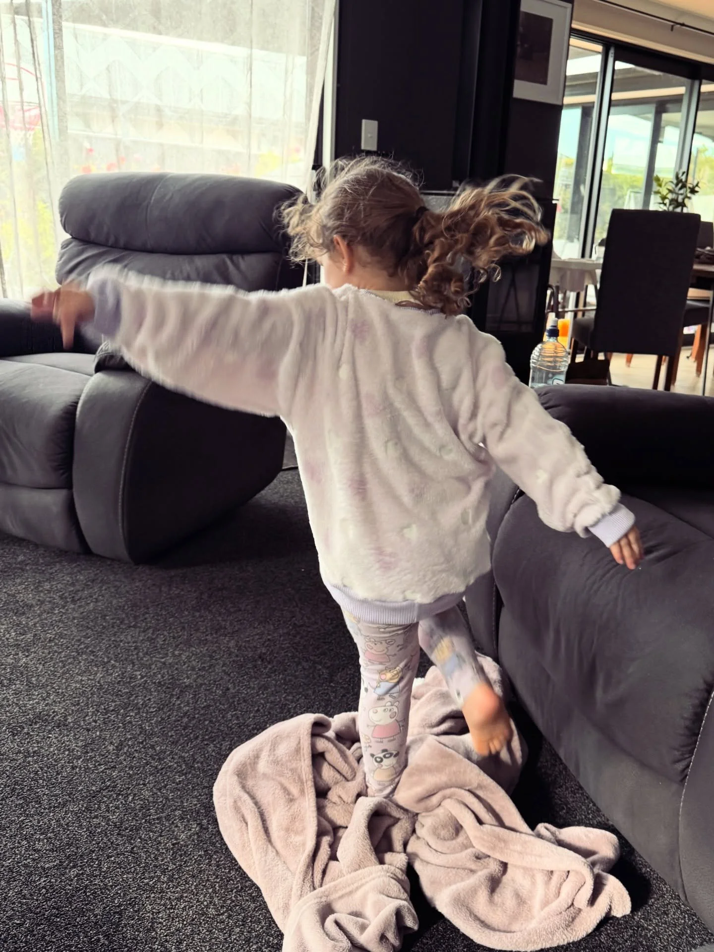 Using up fabric scraps in the craft room, this is size 5-6 on my nearly 4 year old. She said it&rsquo;s nice and cosy and soft 💕 fabric from @spotlightstores last year pattern is the #marvelsweatshirt by @vagabondstitch such an easy, well written pa