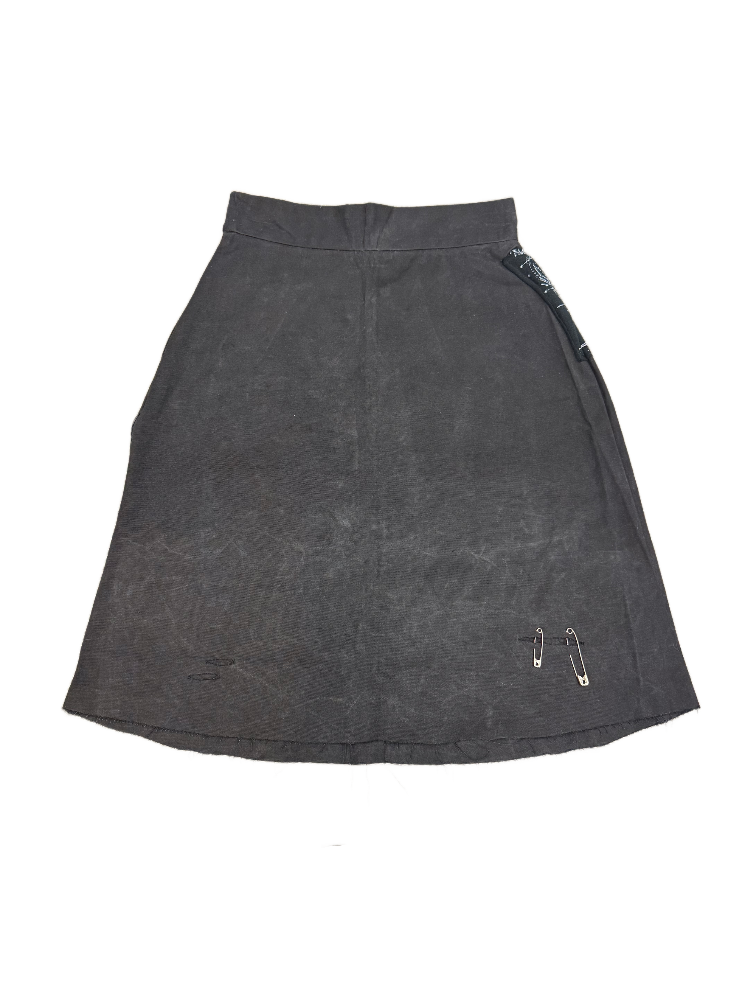 WAXED MIDI SKIRT