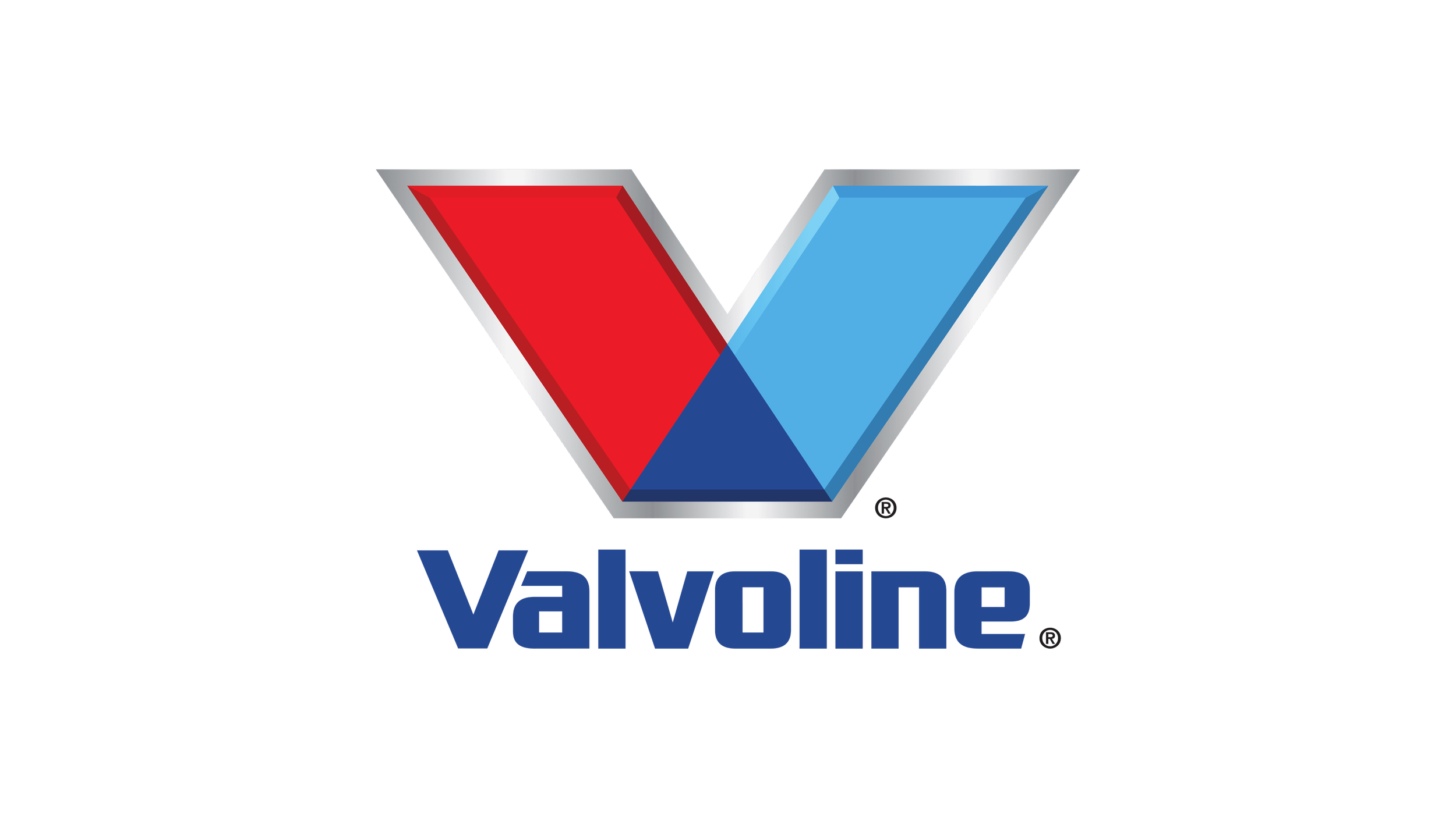 Logo of Valspar, a paint and coatings company, featuring a stylized red and blue 'V' with a silver outline and the word 'Valspar' beneath in blue.