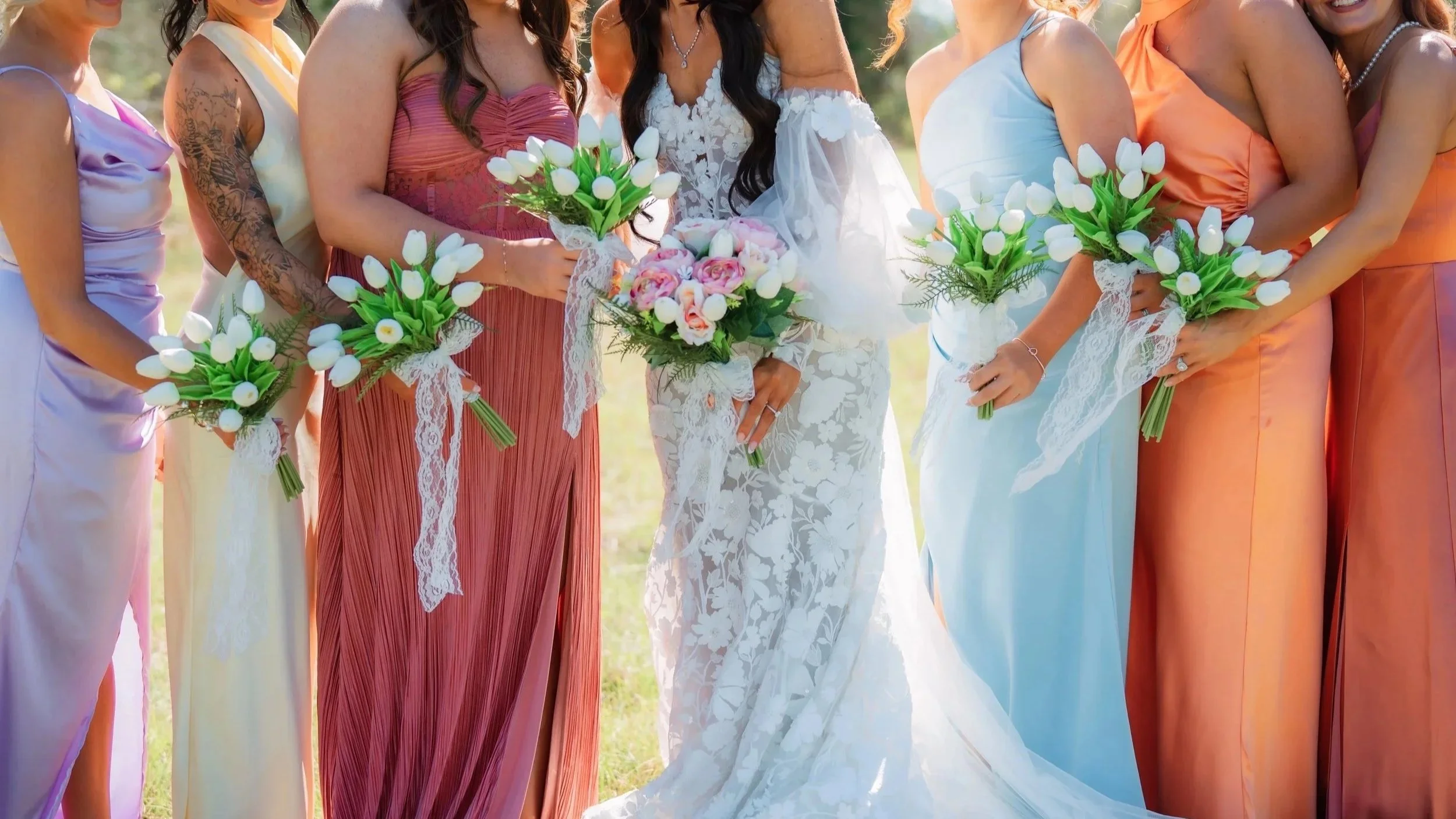 Laurie’s customers, Larissa and Emmett, just married walking off the aisle together.