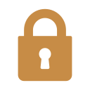 A brown padlock icon