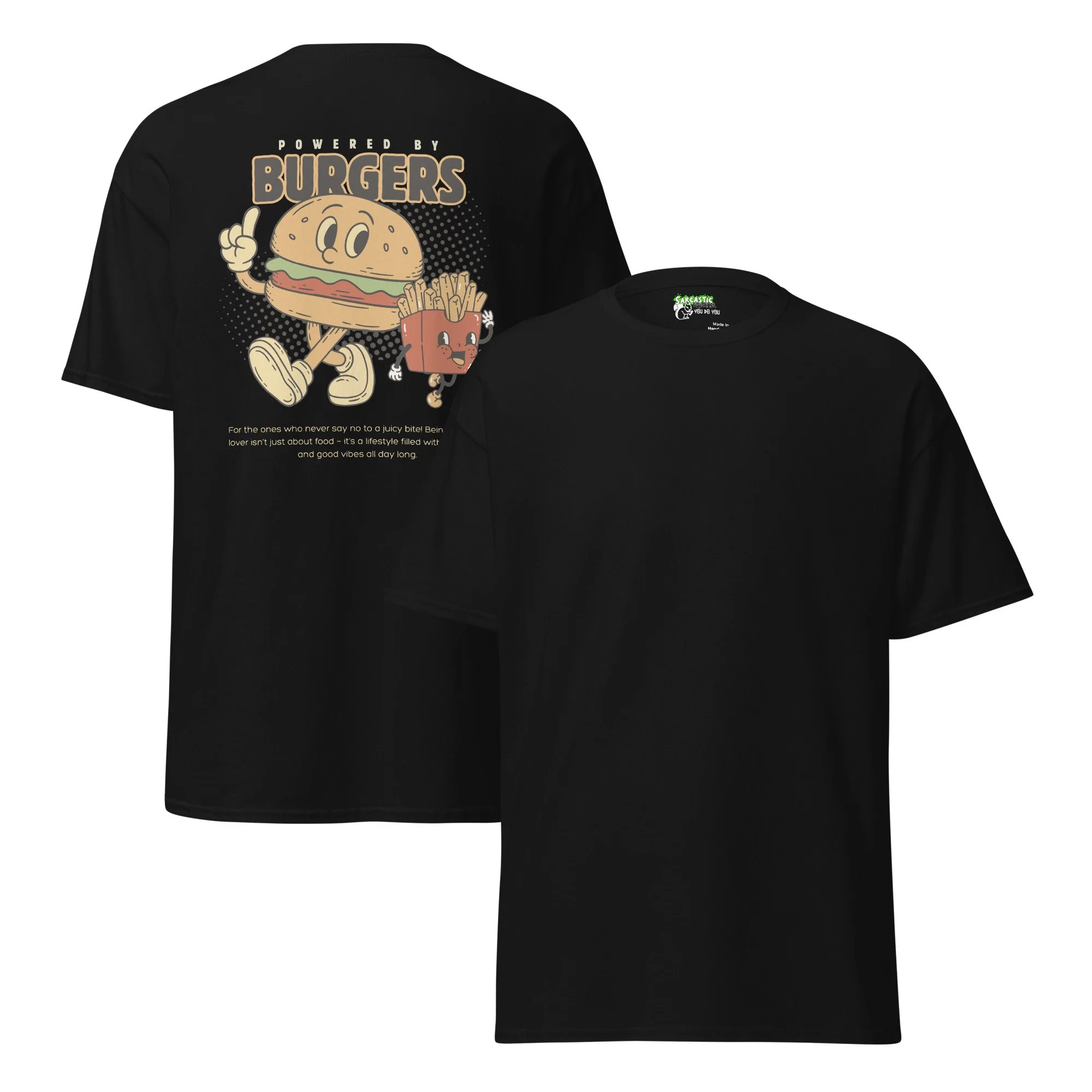 Powered by Burgers | Unisex Cotton T-Shirt