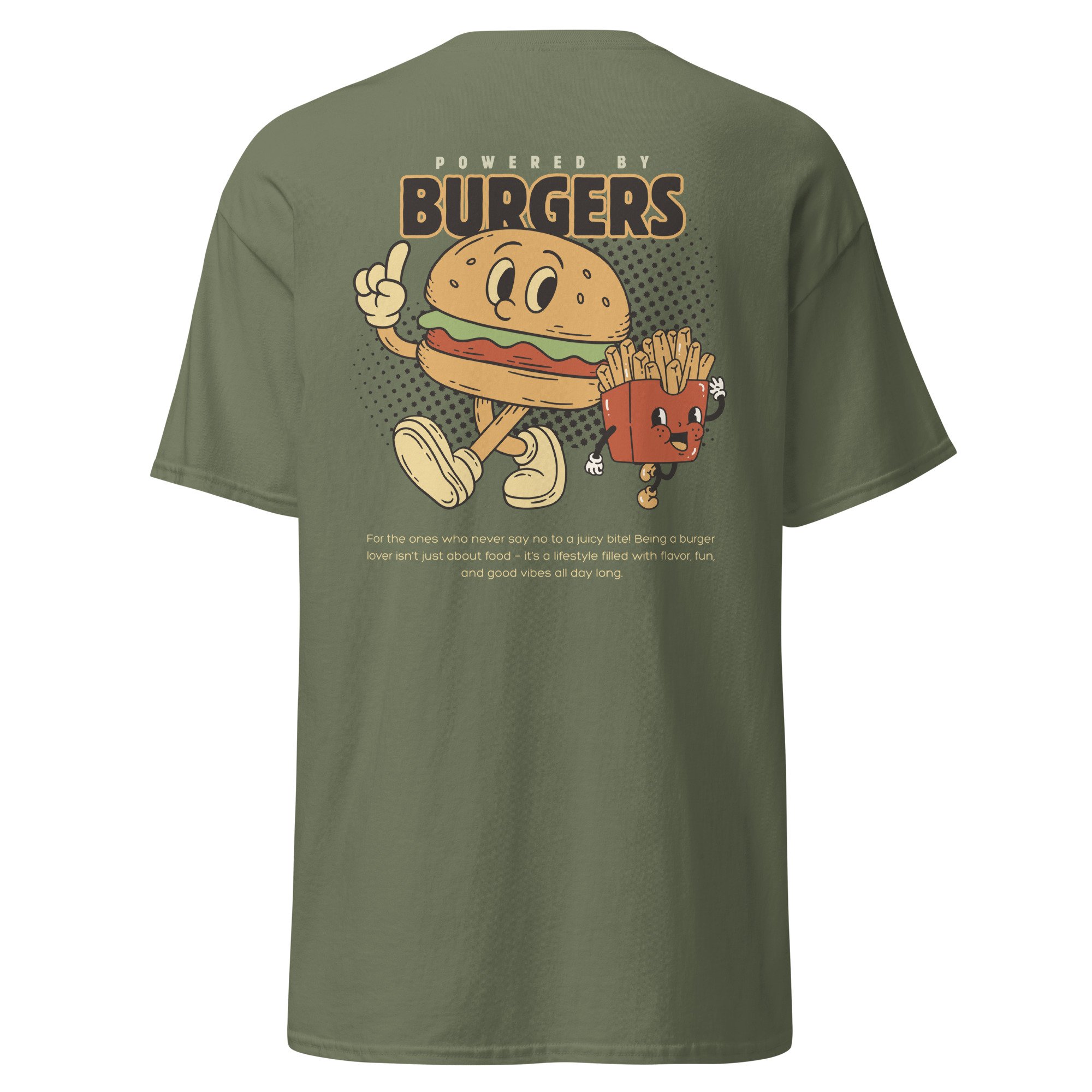 Powered by Burgers | Unisex Cotton T-Shirt