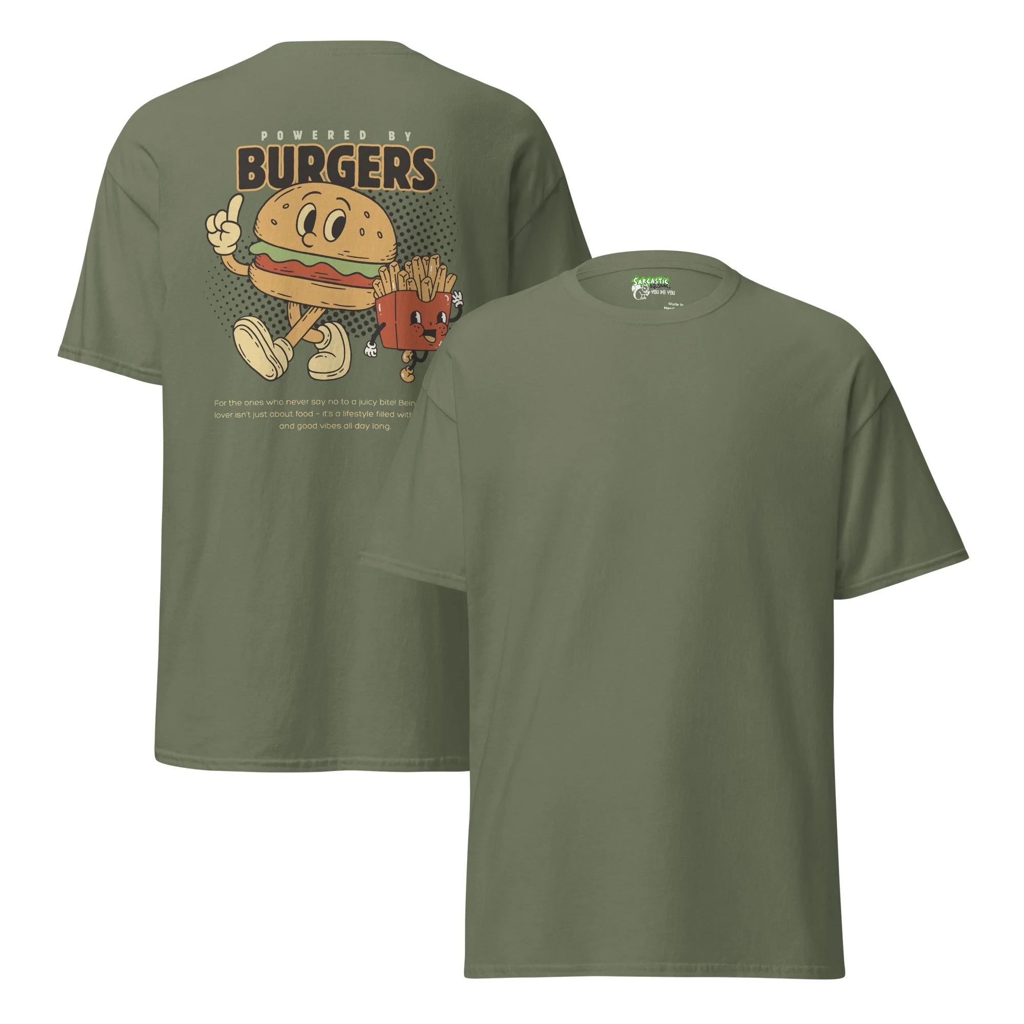 Powered by Burgers | Unisex Cotton T-Shirt