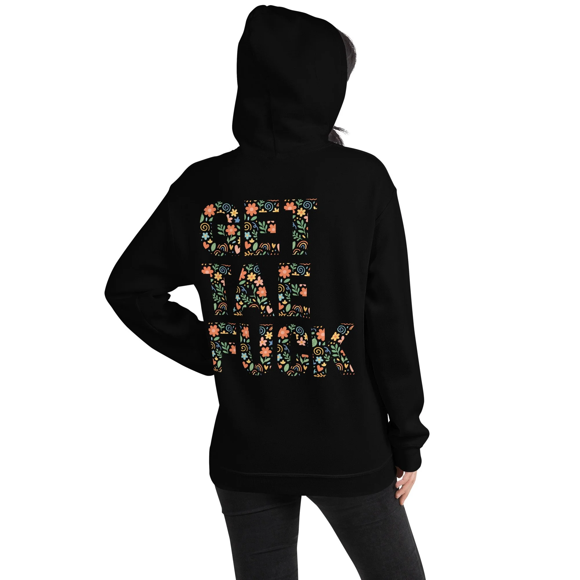 Get Tae Fuck | Floral Heavy Blend Hoodie