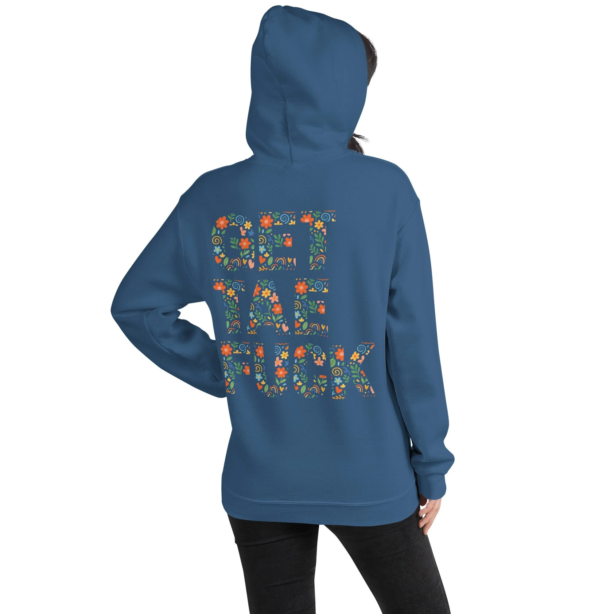 Get Tae Fuck | Floral Heavy Blend Hoodie