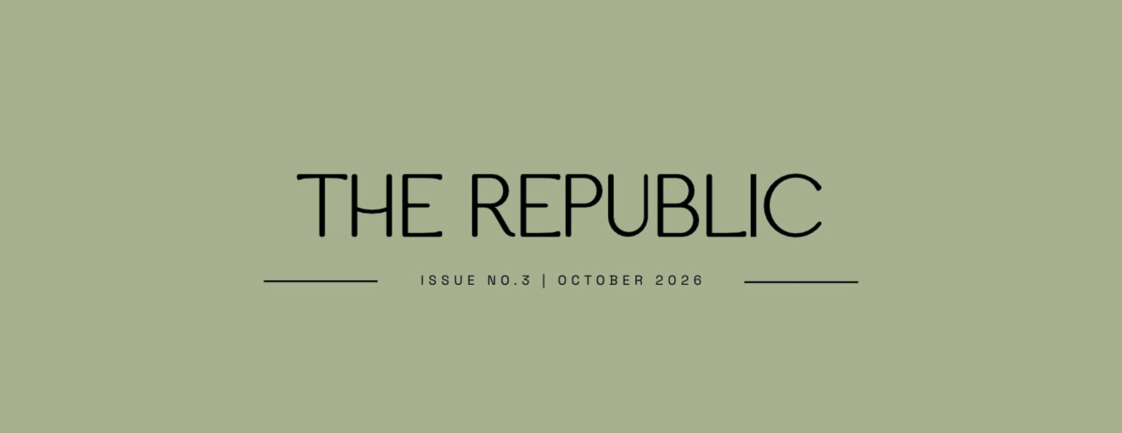 The Republic | Issue No. 3 | October 2026