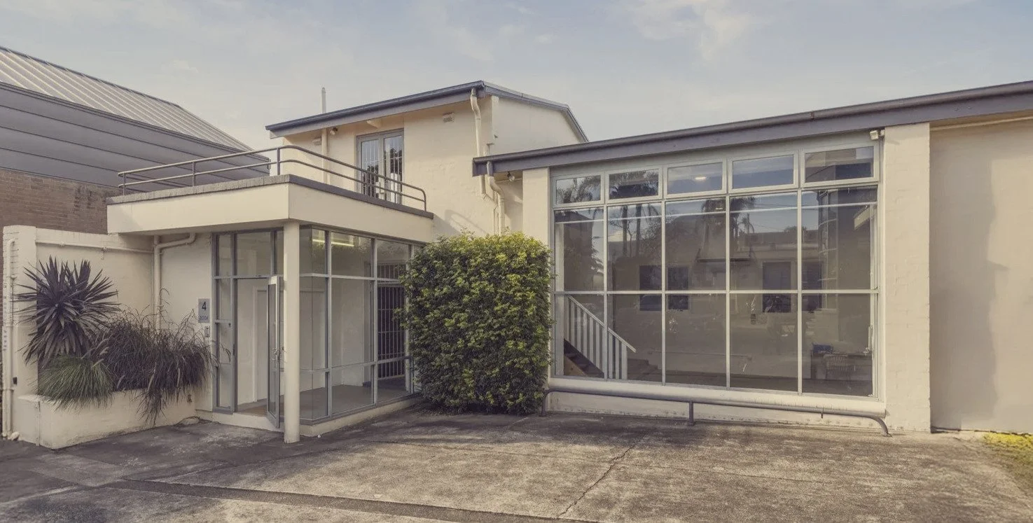 Exterior of Flow Republic in Rozelle, a welcoming yoga, meditation, wellness and sound space located within a beautifully restored heritage building.