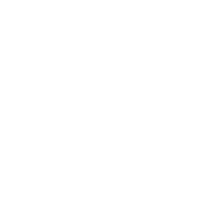 Icon of a house with a pitched roof, door, and chimney on a black background.