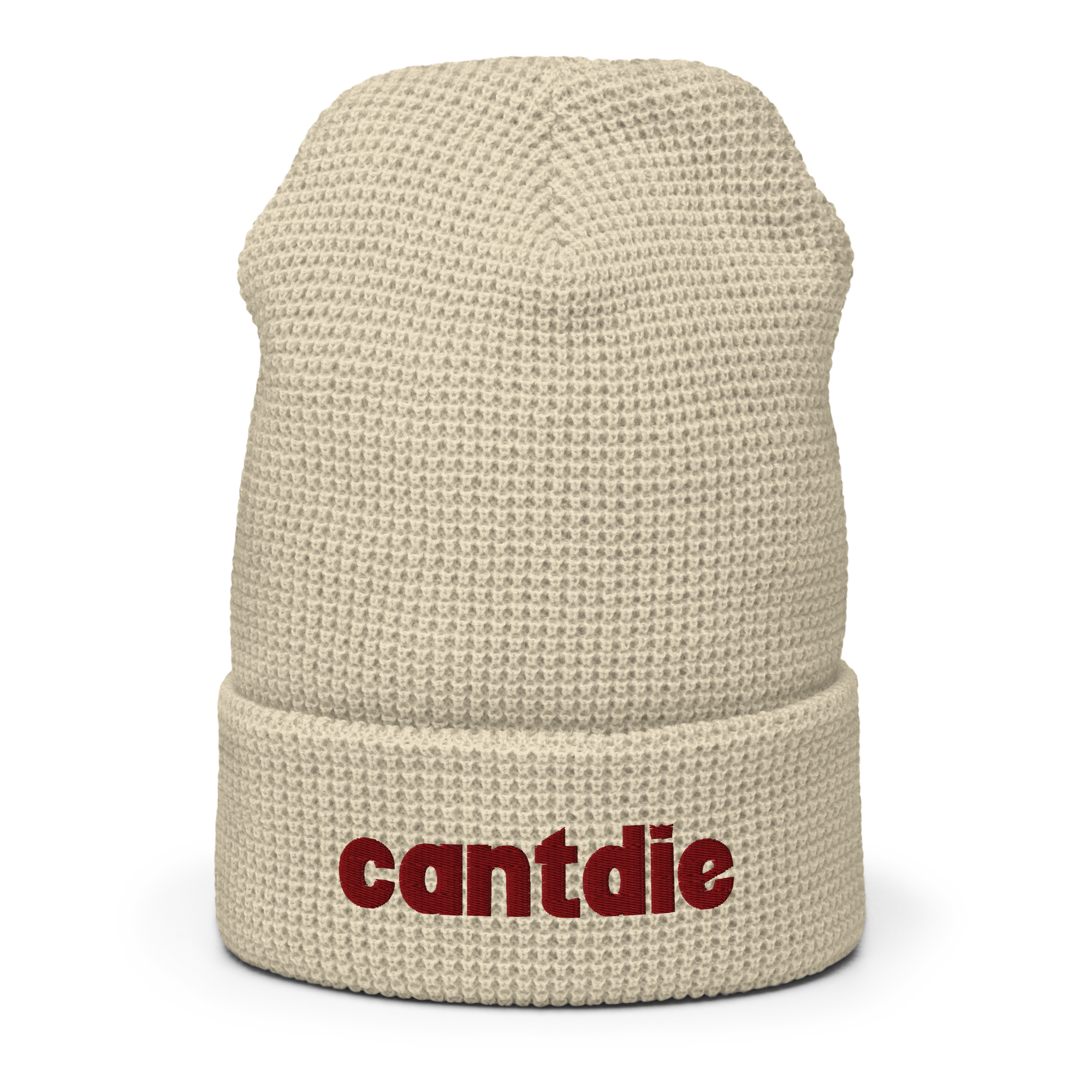 Waffle-Knit Sag Beanie