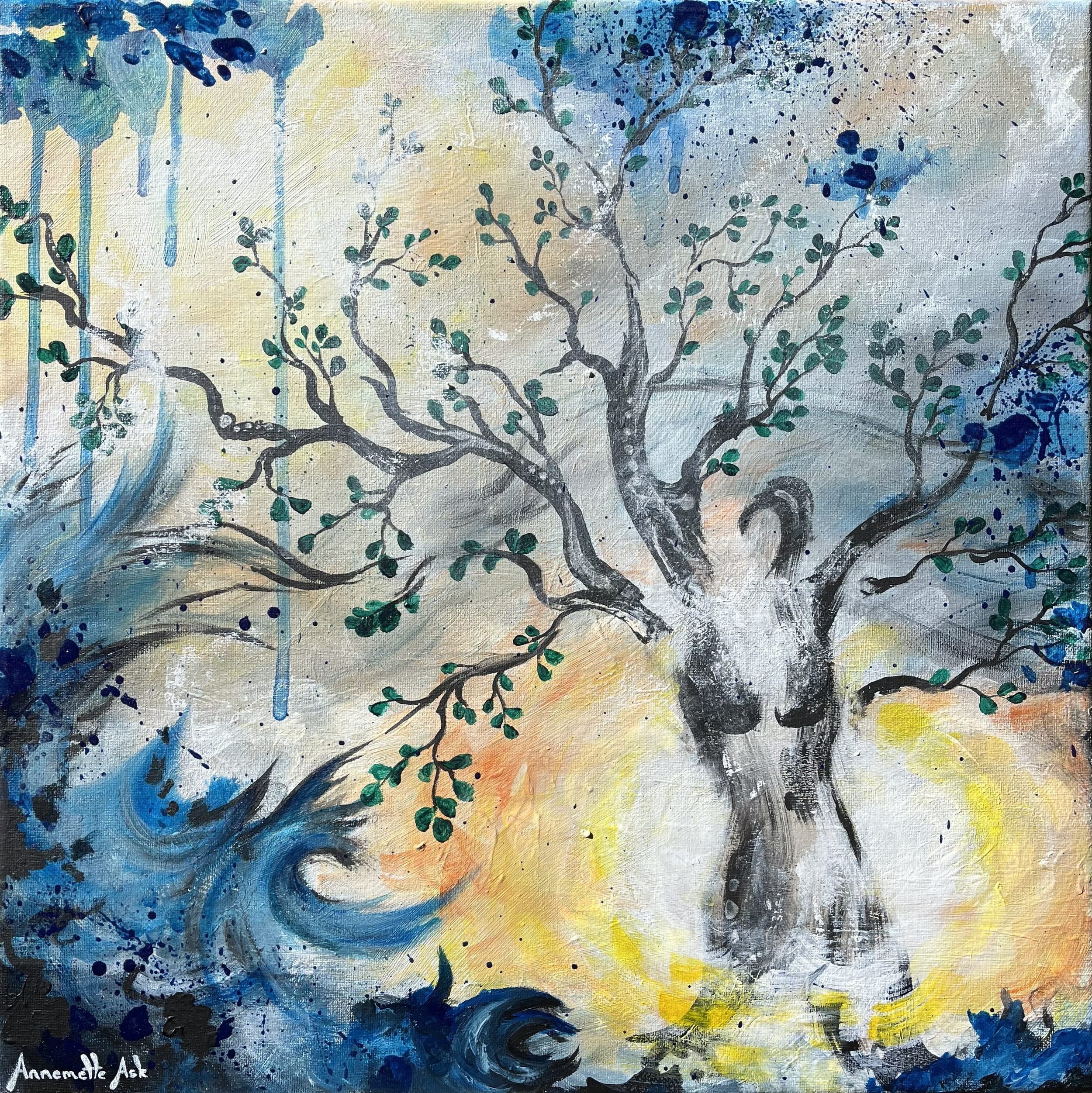 "Birkepigen" (40x40 cm)