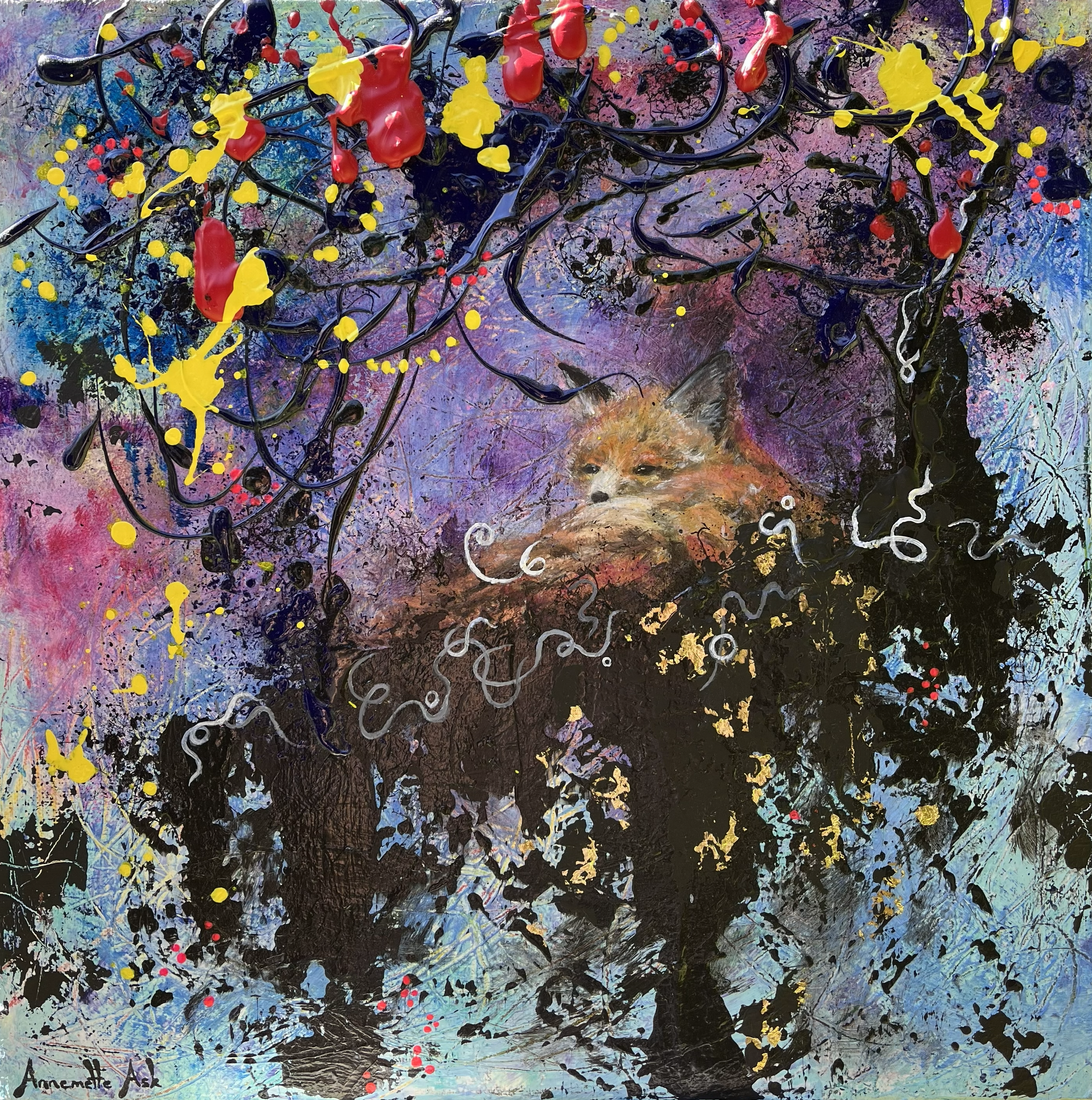 "Ræveskjul" (40x40 cm)