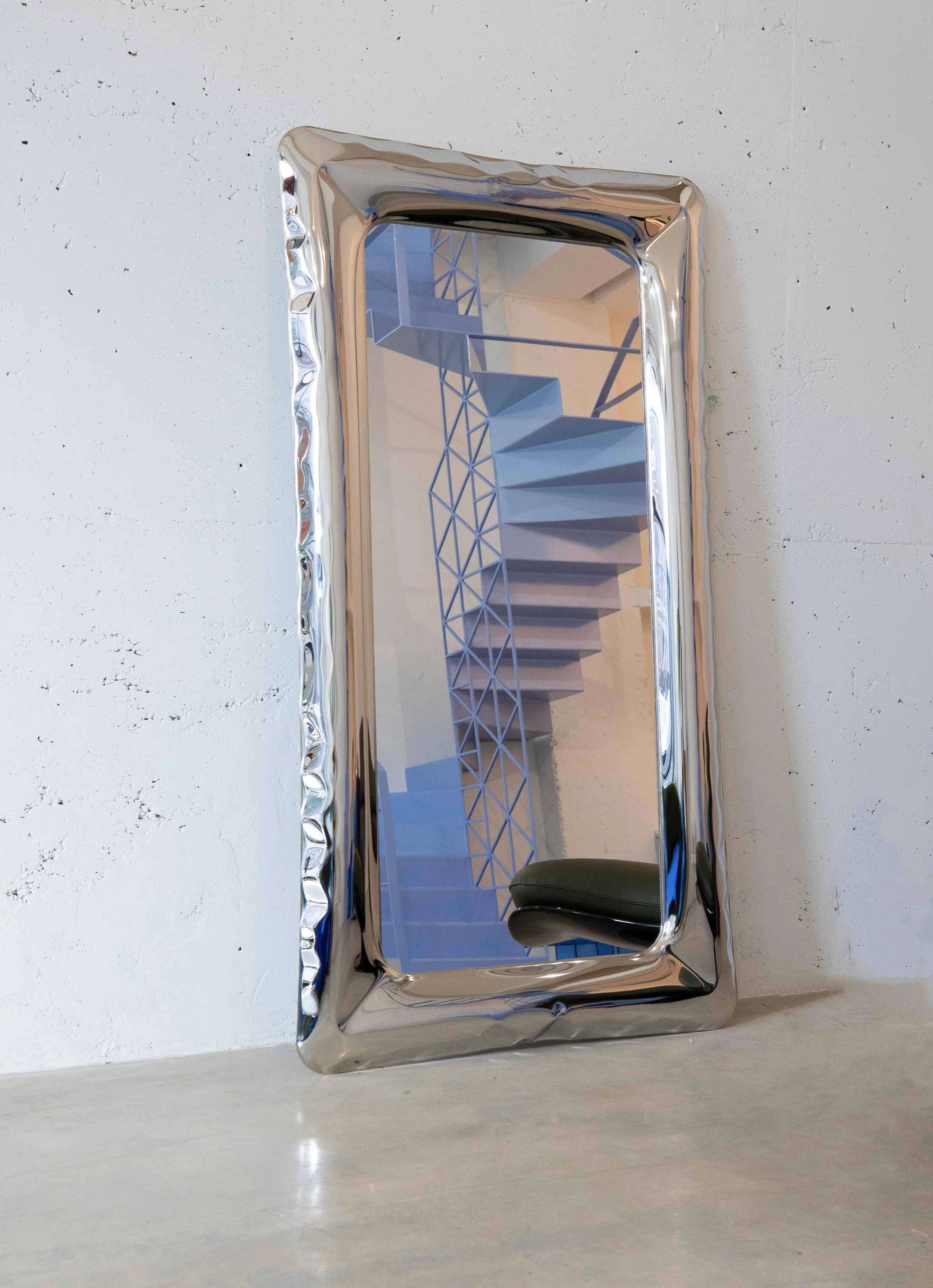 Stephen Newby Standing steel mirror