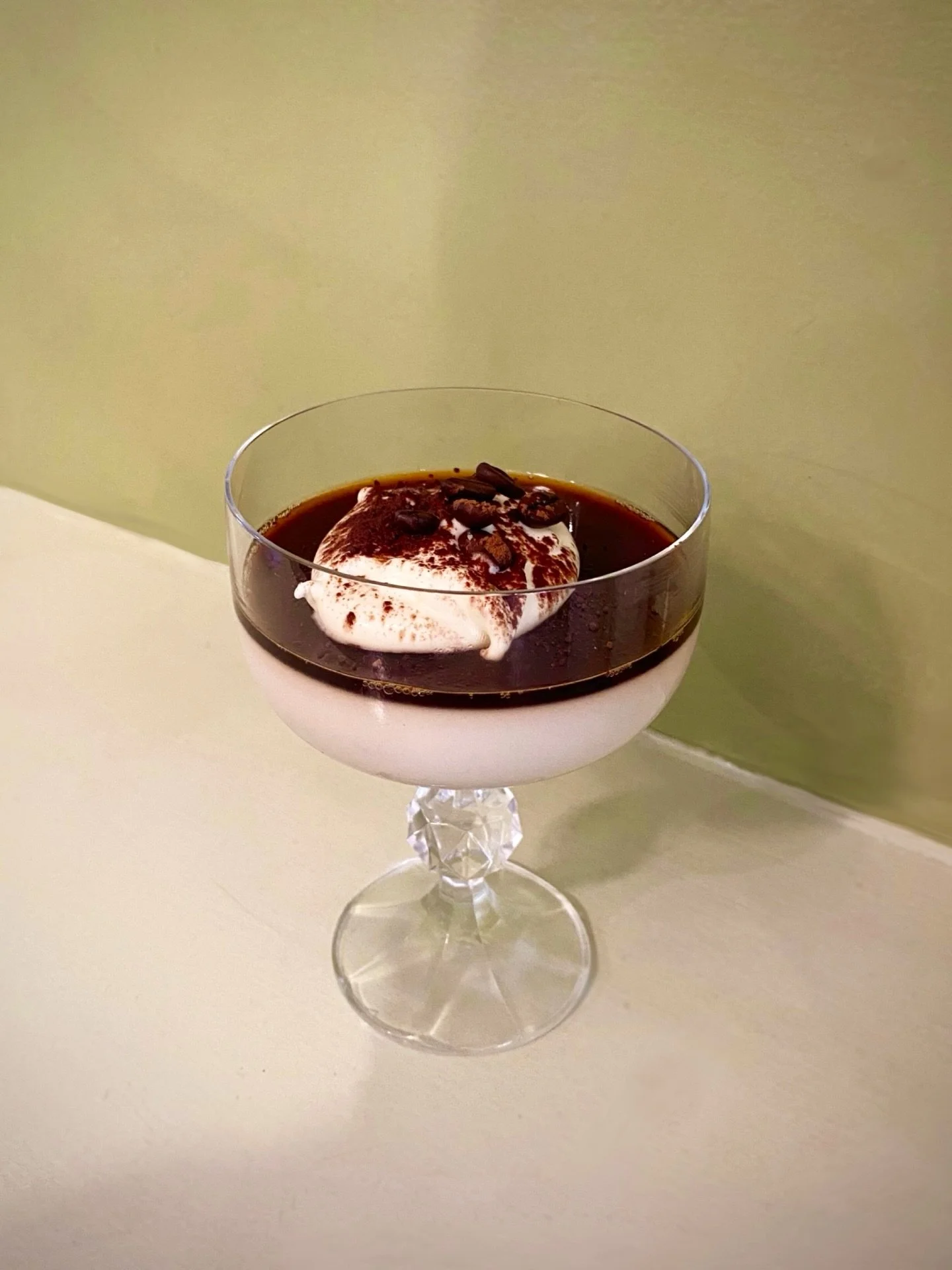 Isa&rsquo;s Espresso Panna Cotta with coffee jelly and dollop cream on top! 

#cellohepburn #pannacotta #visitdaylesford #hepburnsprings