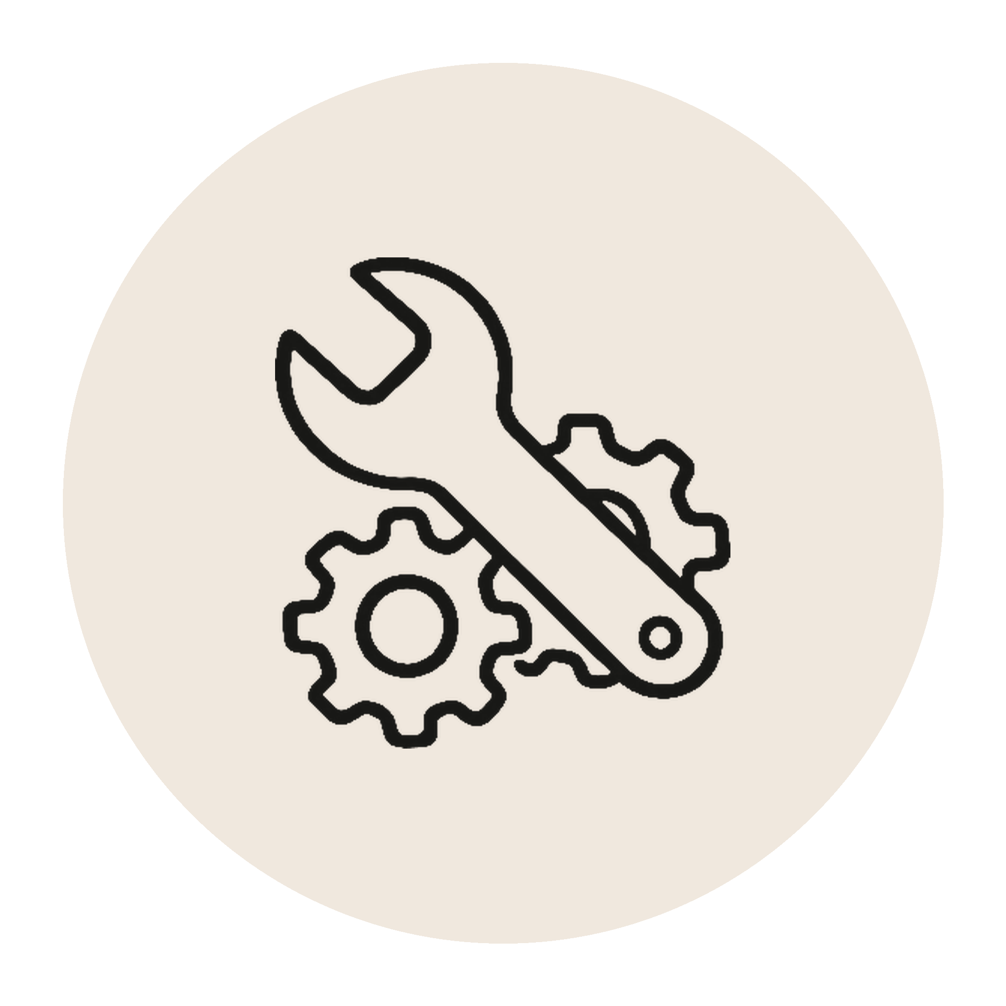 Outline of a telephone receiver with a check mark inside the receiver