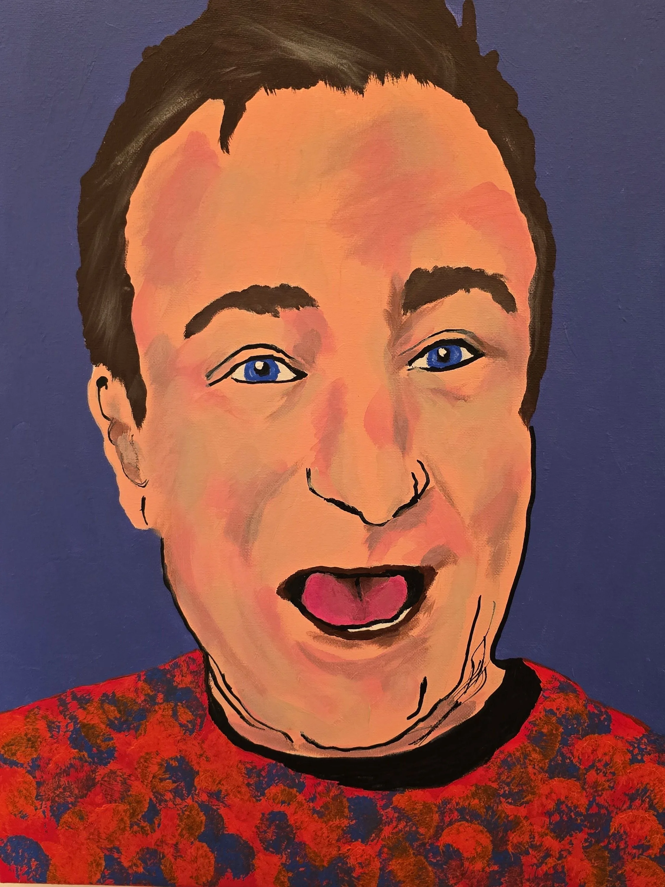 "Robin Williams" 16x20 acrylic on stretched canvas [$100.00]