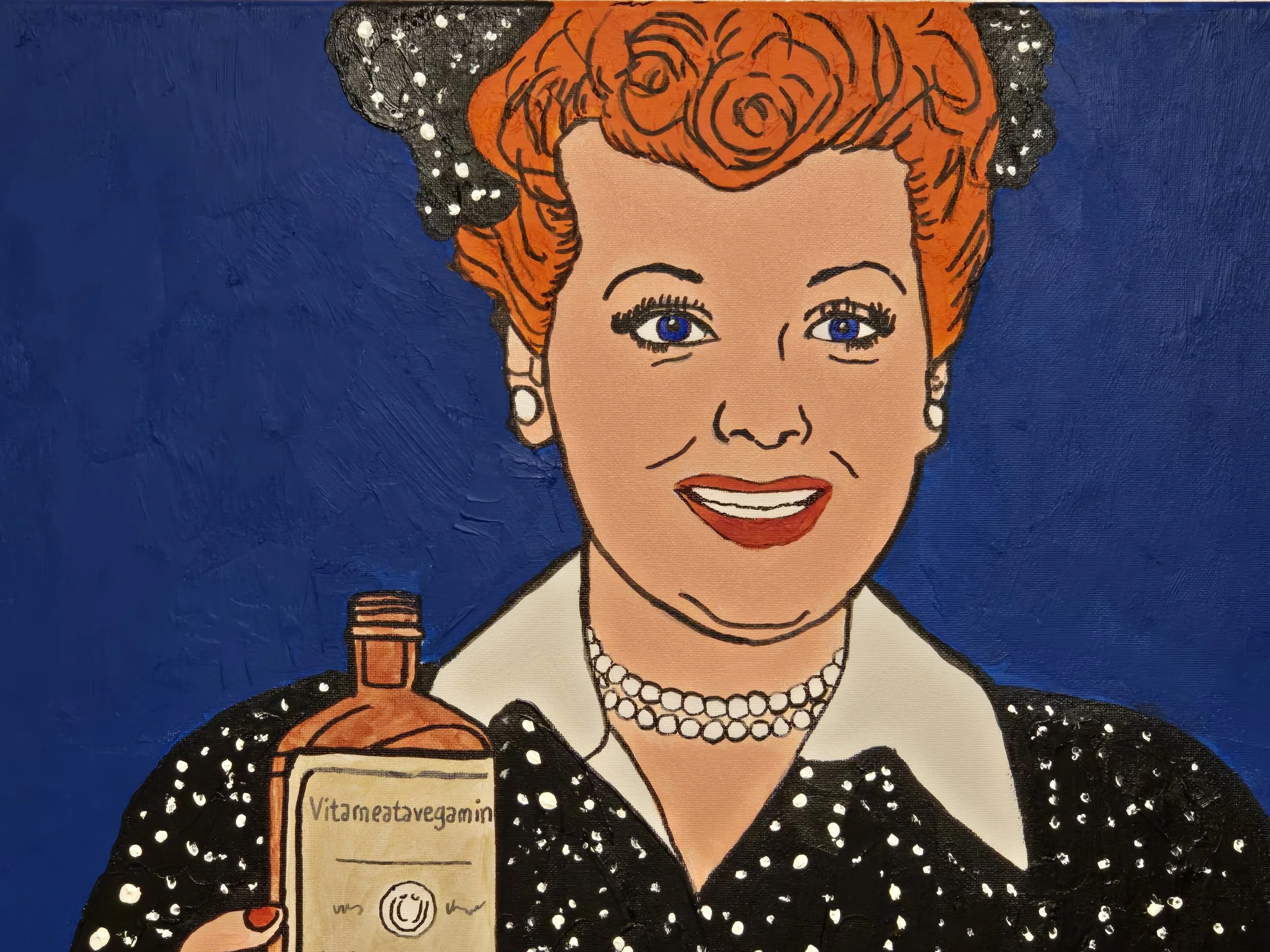 "Lucille Ball" 16x20 acrylic on stretched canvas [$100.00]