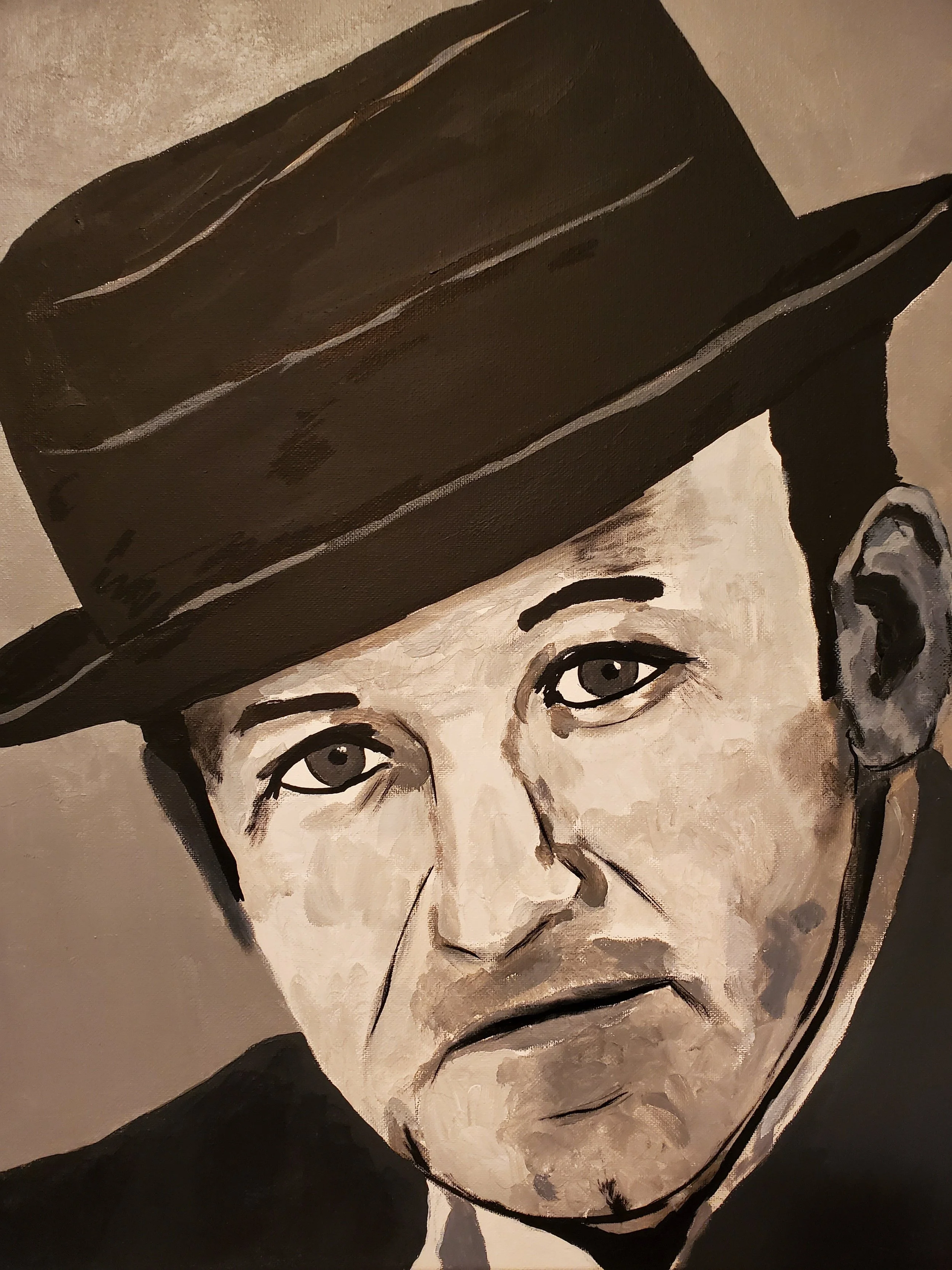 "Gene Hackman" 16x20 acrylic on stretched canvas [$100.00]