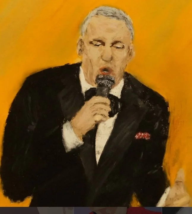 "Frank Sinatra" soft pastel on sanded paper [SOLD}