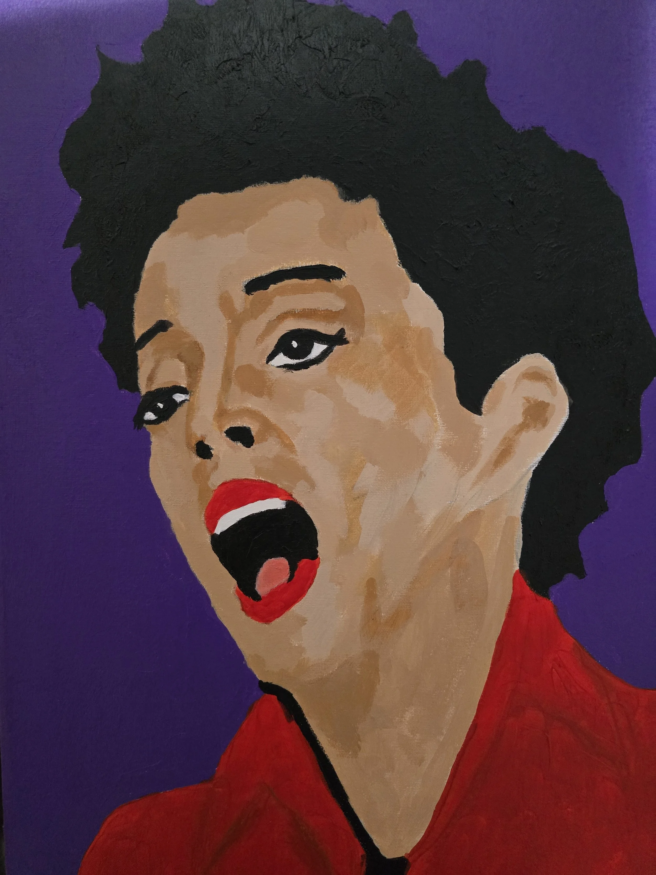 "Judy Garland" 16x20 acrylic on stretched canvas [$100.00]